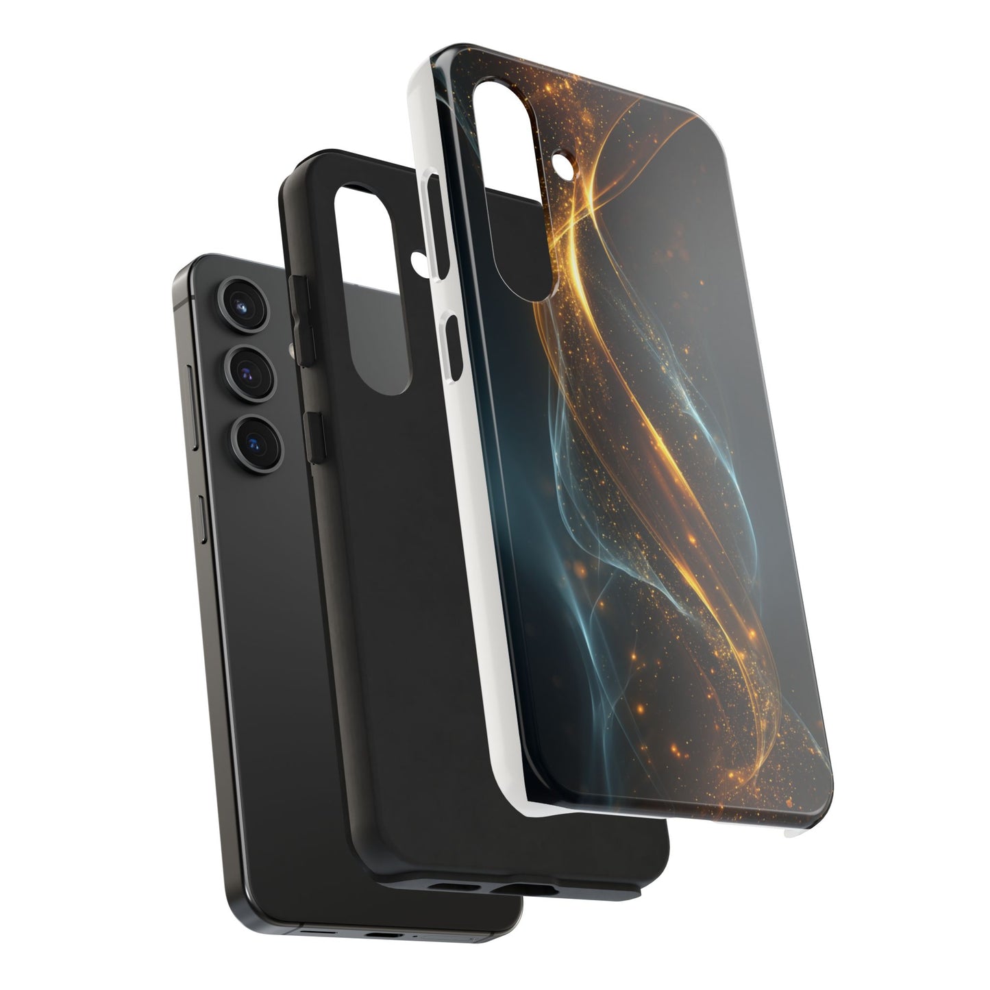 Stylish Tough Phone Case with Elegant Swirl Design