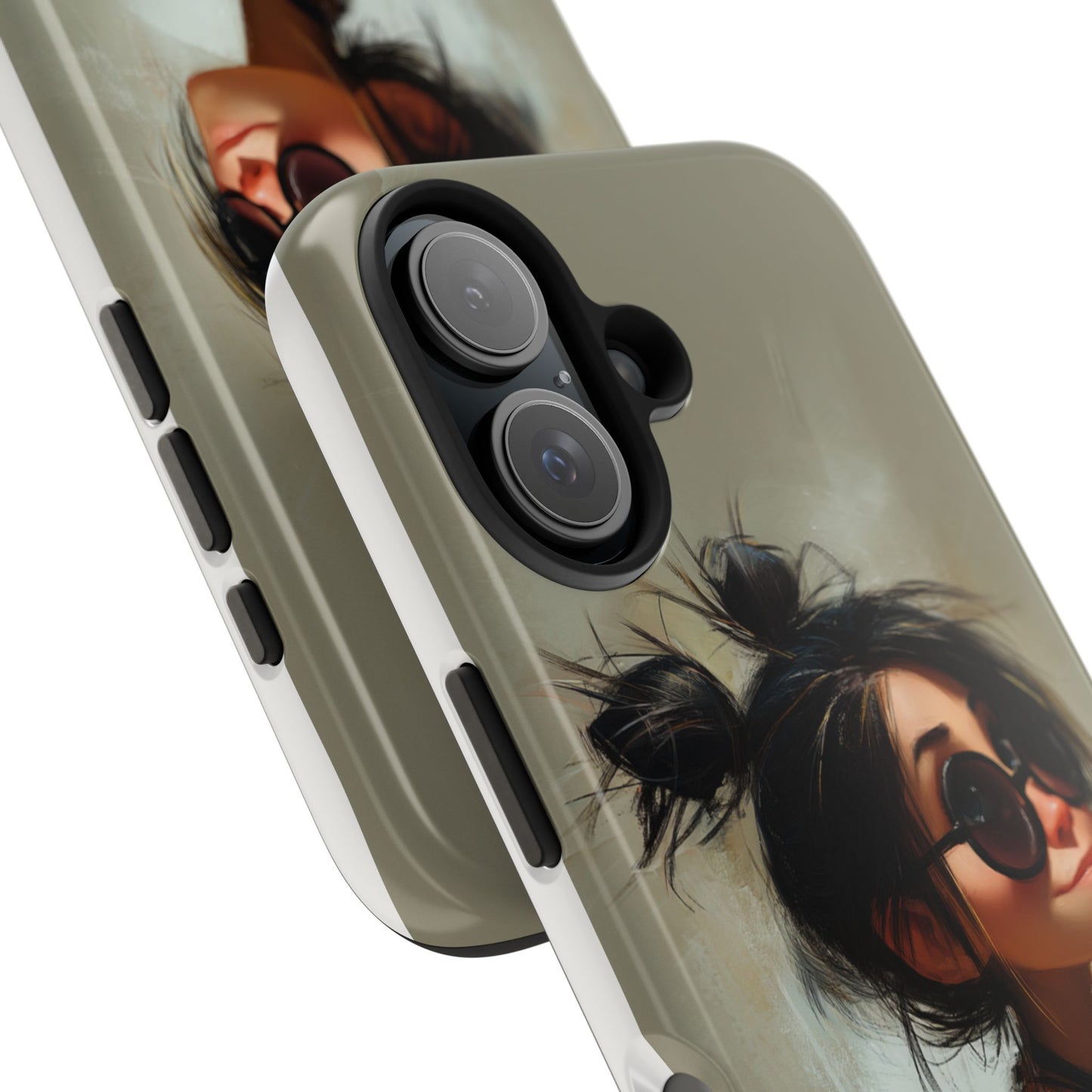 Trendy Tough Phone Case – Stylish Illustrated Girl Design for Fashion Lovers