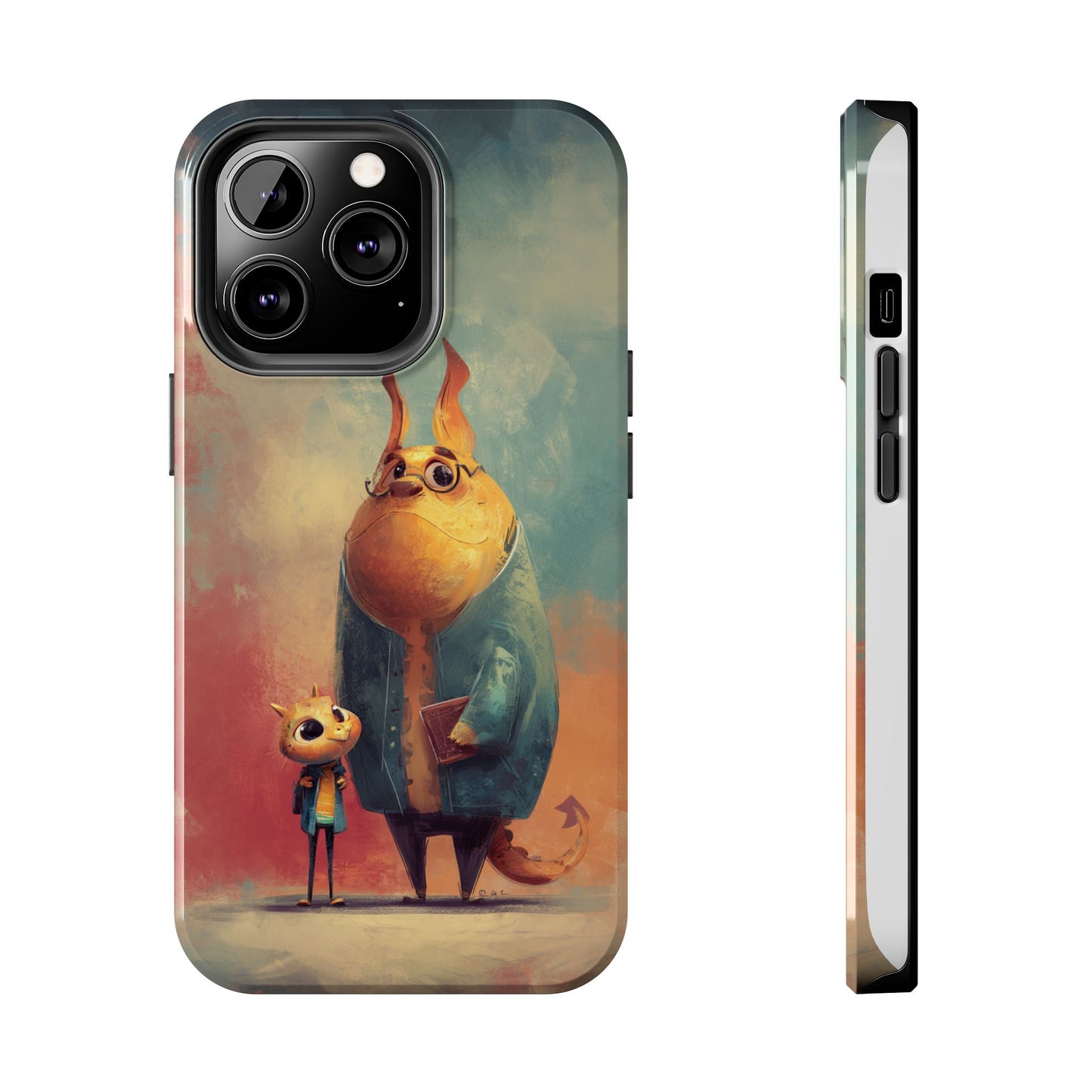 Animal Art Tough Phone Cases, Cute Character Phone Protector, Unique Cartoon Phone Cover, Fun Gift for Kids, Birthday or Holiday Present