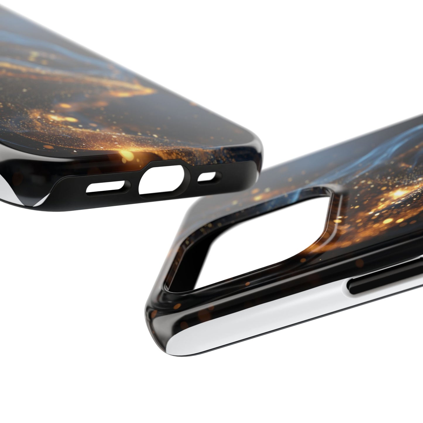 Elegant Gold Swirl Tough Phone Case – Durable & Stylish Protection for Your Device