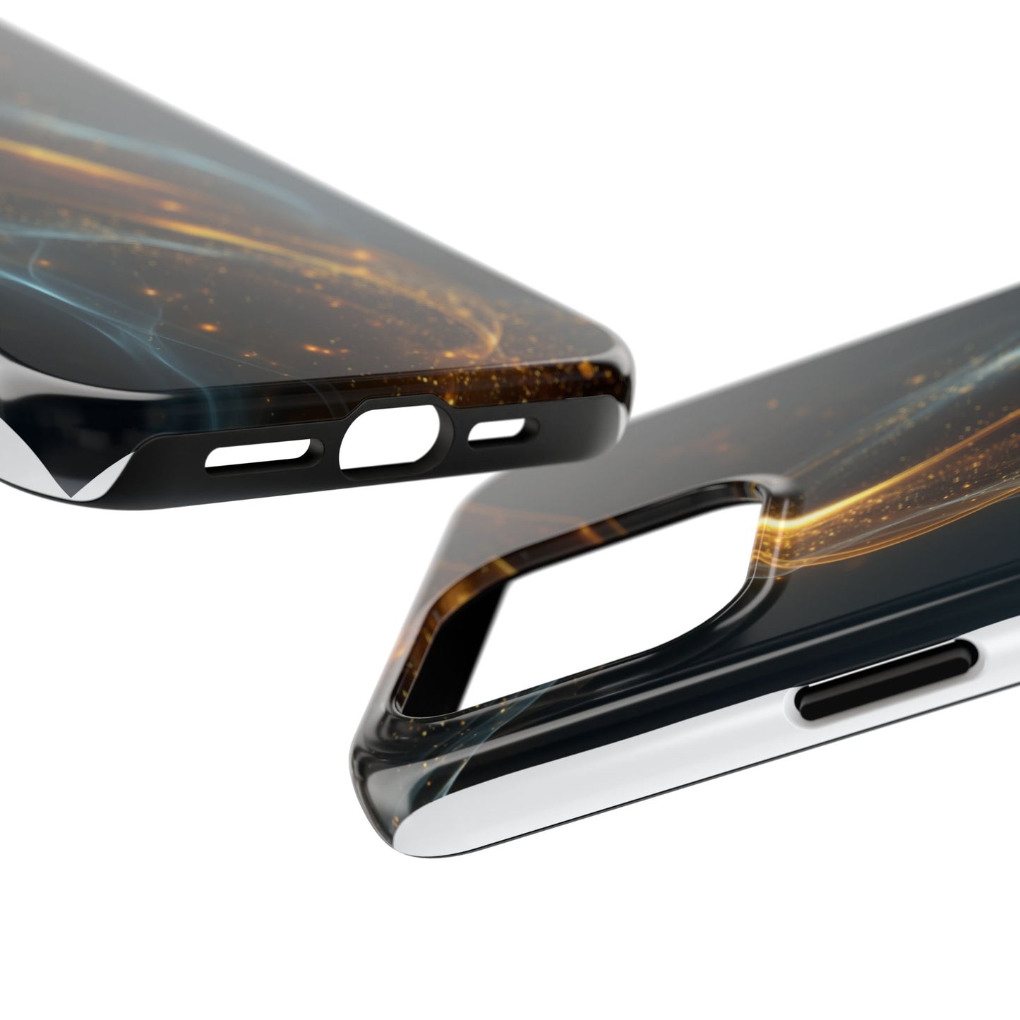Stylish Tough Phone Case with Elegant Swirl Design
