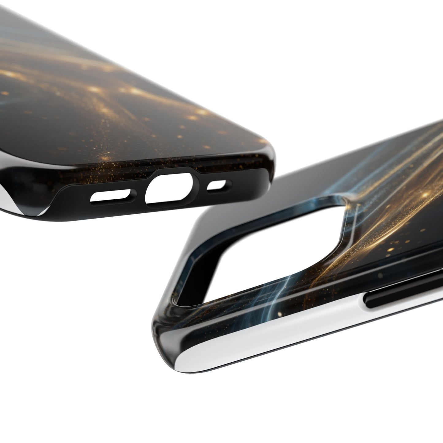 Stunning Gold Swirl Tough Phone Case - Stylish Protection with Elegance