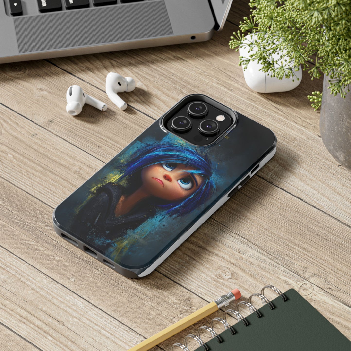 Unique Artsy Tough Phone Case – Emotional Abstract Design for Creative Souls