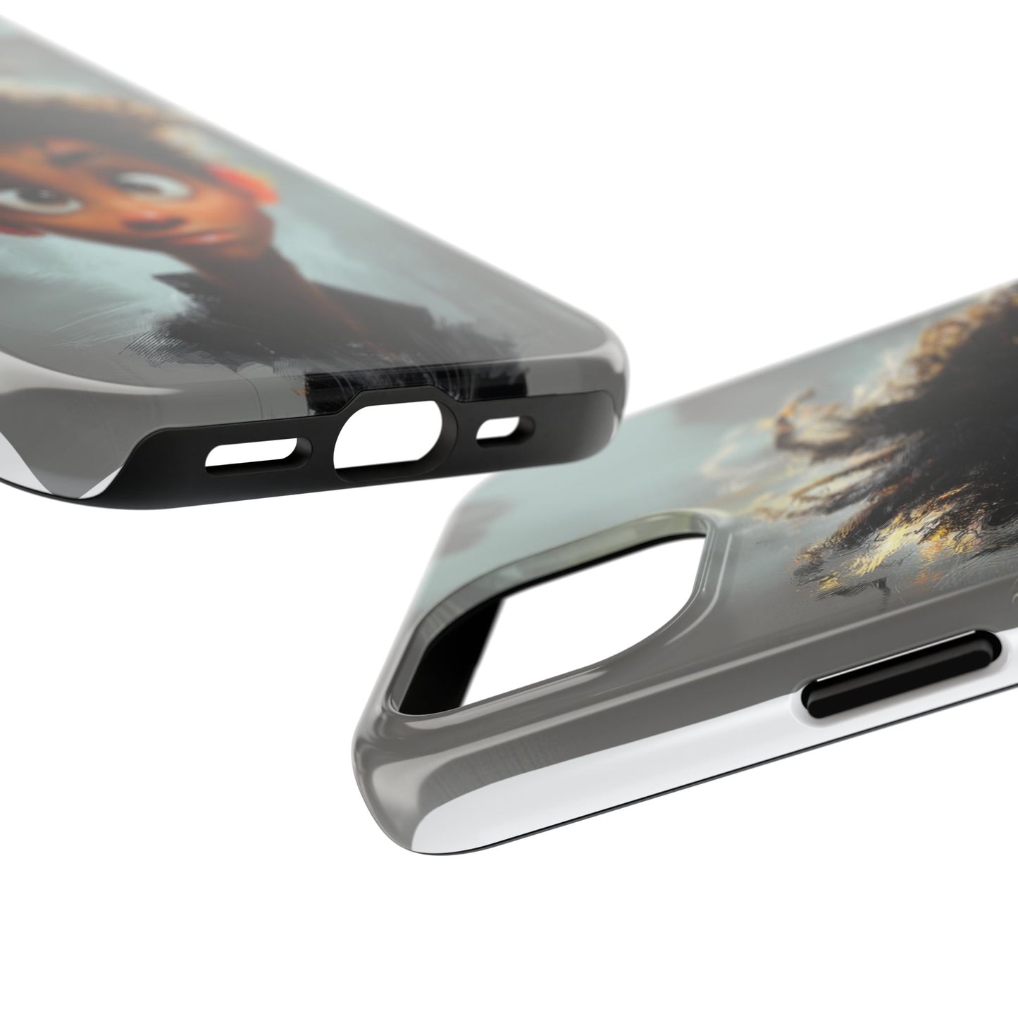 Artistic Tough Phone Case - Unique Design with Character - Great Gift Idea