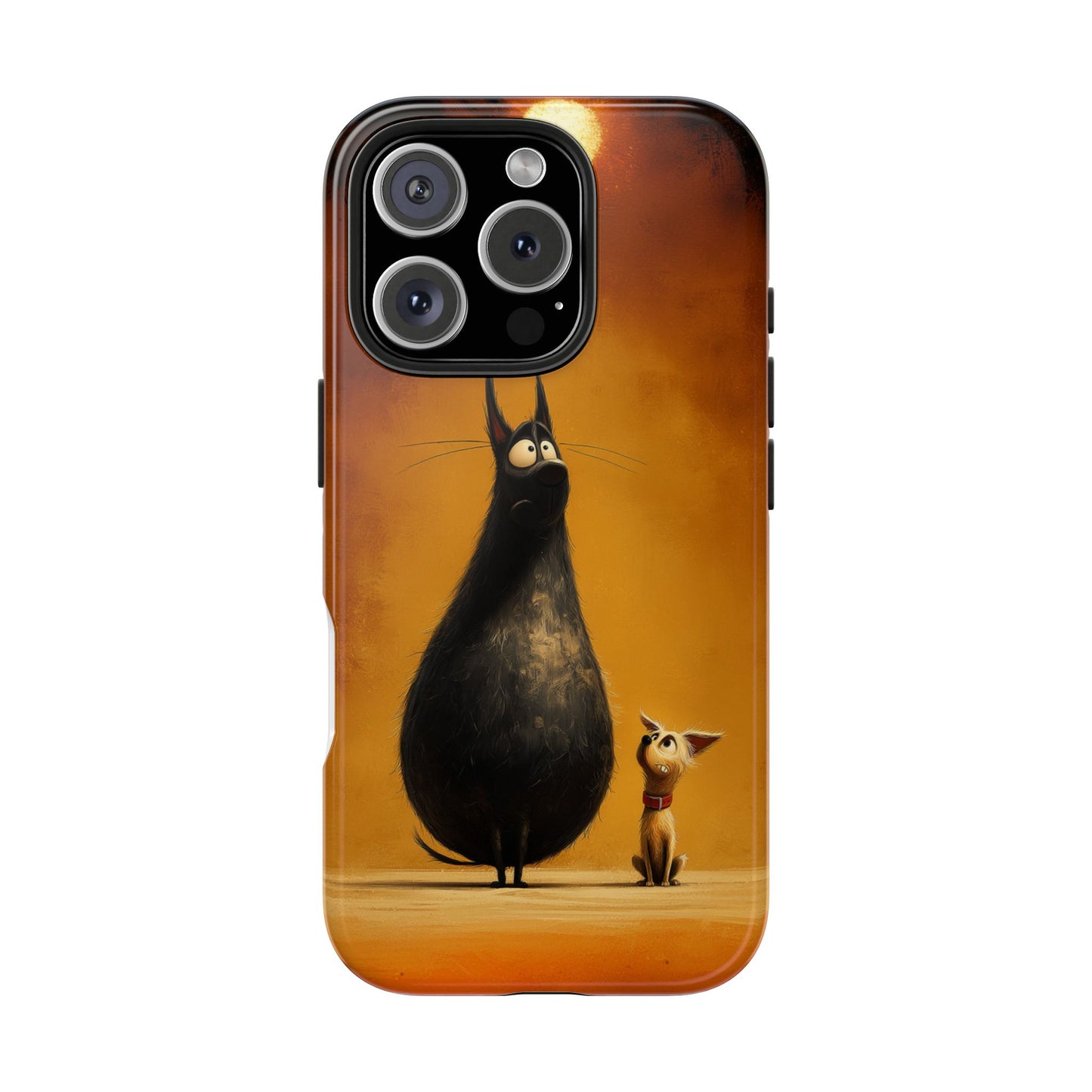 Whimsical Tough Phone Cases - Cat & Dog Design