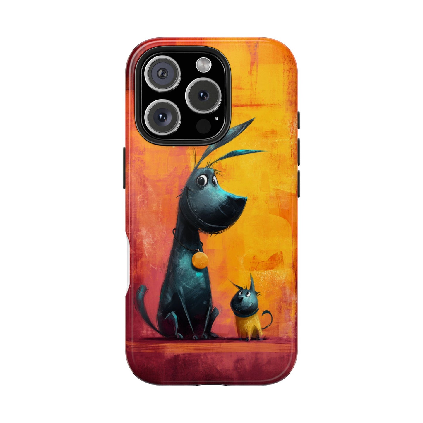 Colorful Dog & Cat Tough Phone Case – Fun Pet Lover Accessory