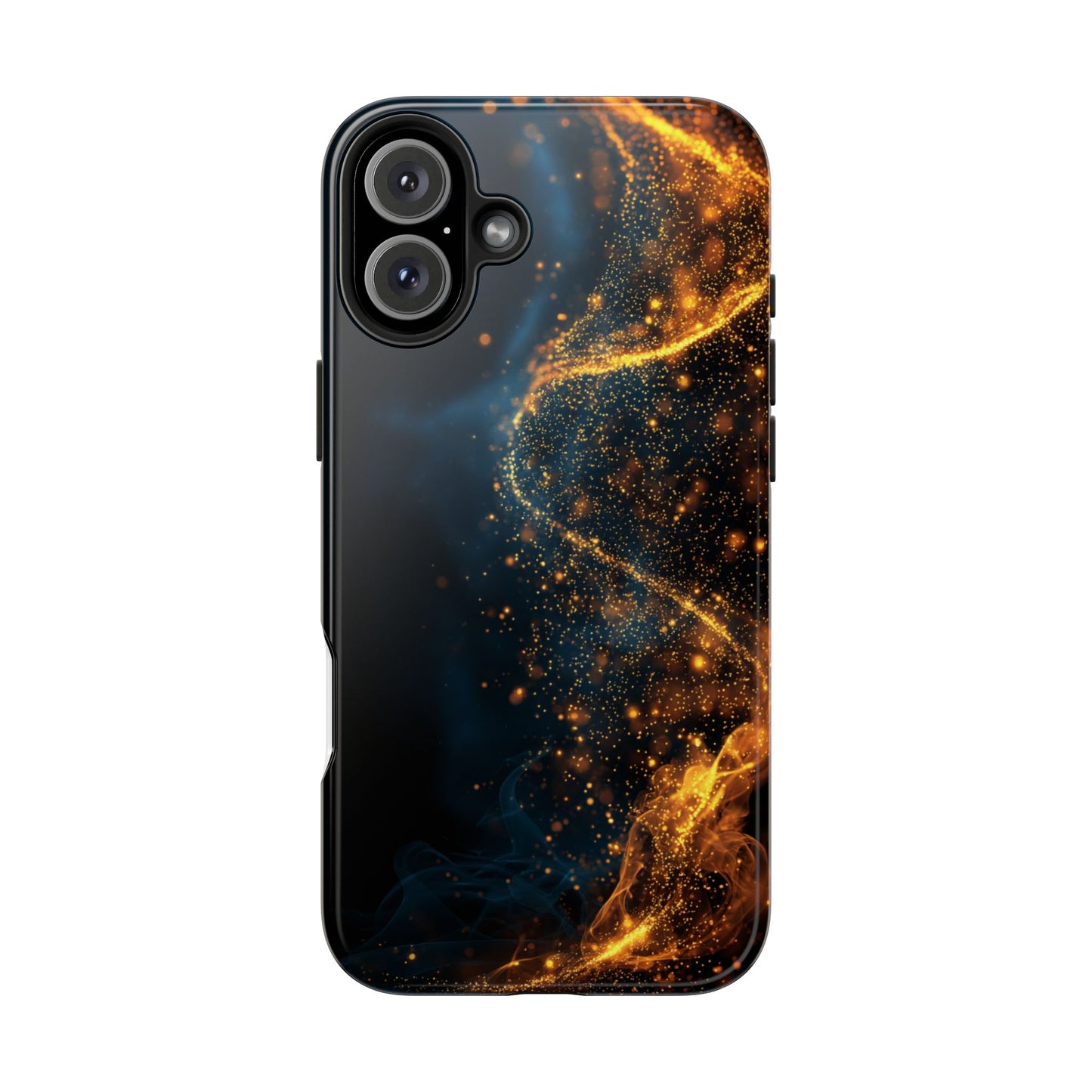 Sleek Tough Phone Cases with Abstract Gold and Blue Design