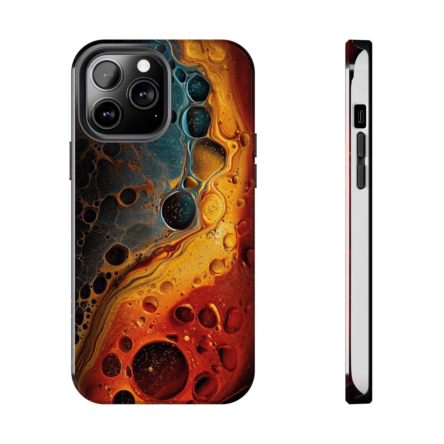 Abstract Lava Tough Phone Case - Vibrant Protective Cover for Adventurous Souls