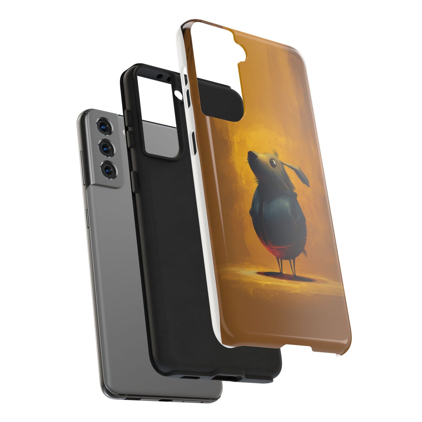 Whimsical Dog Art Tough Phone Case - Durable & Stylish