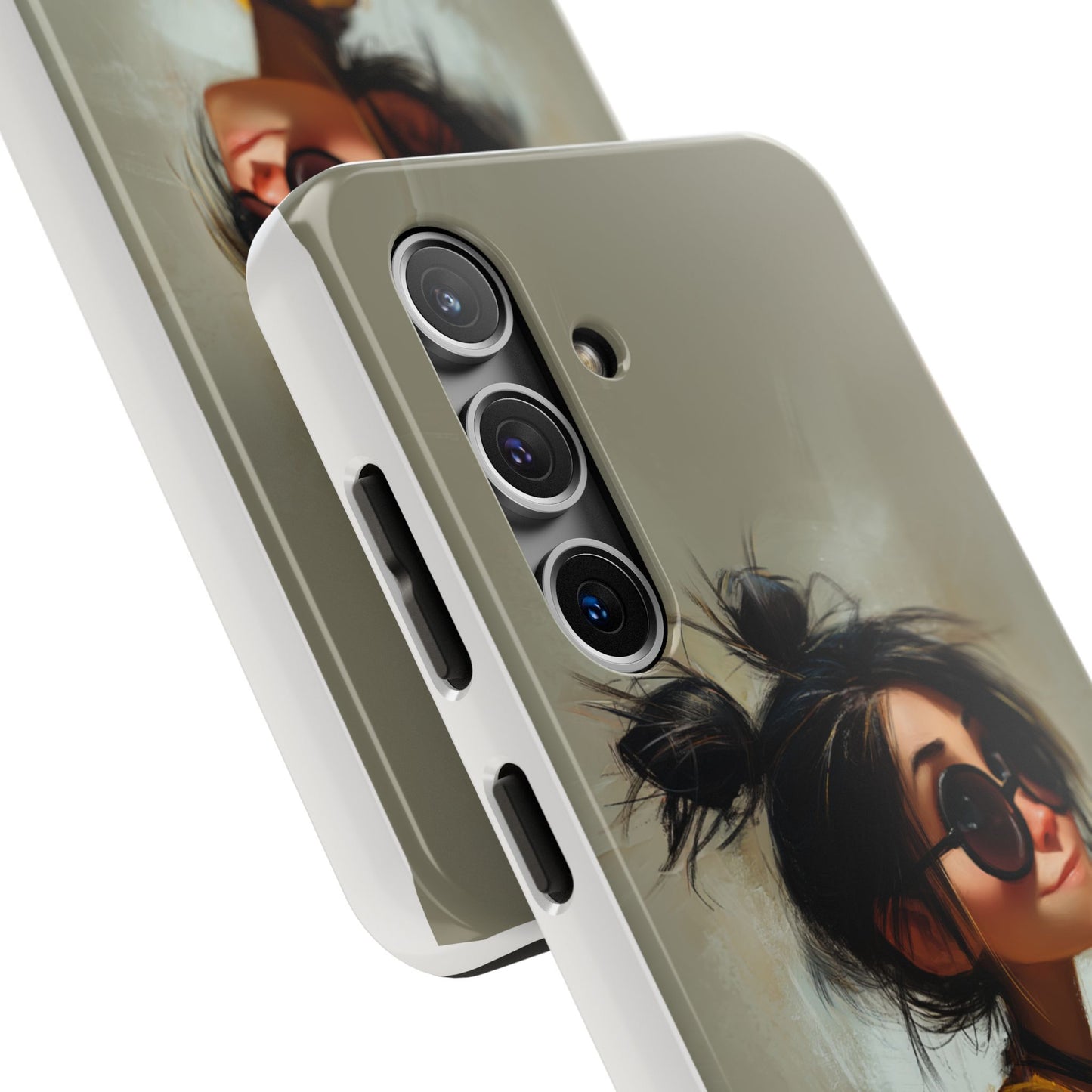 Trendy Tough Phone Case – Stylish Illustrated Girl Design for Fashion Lovers