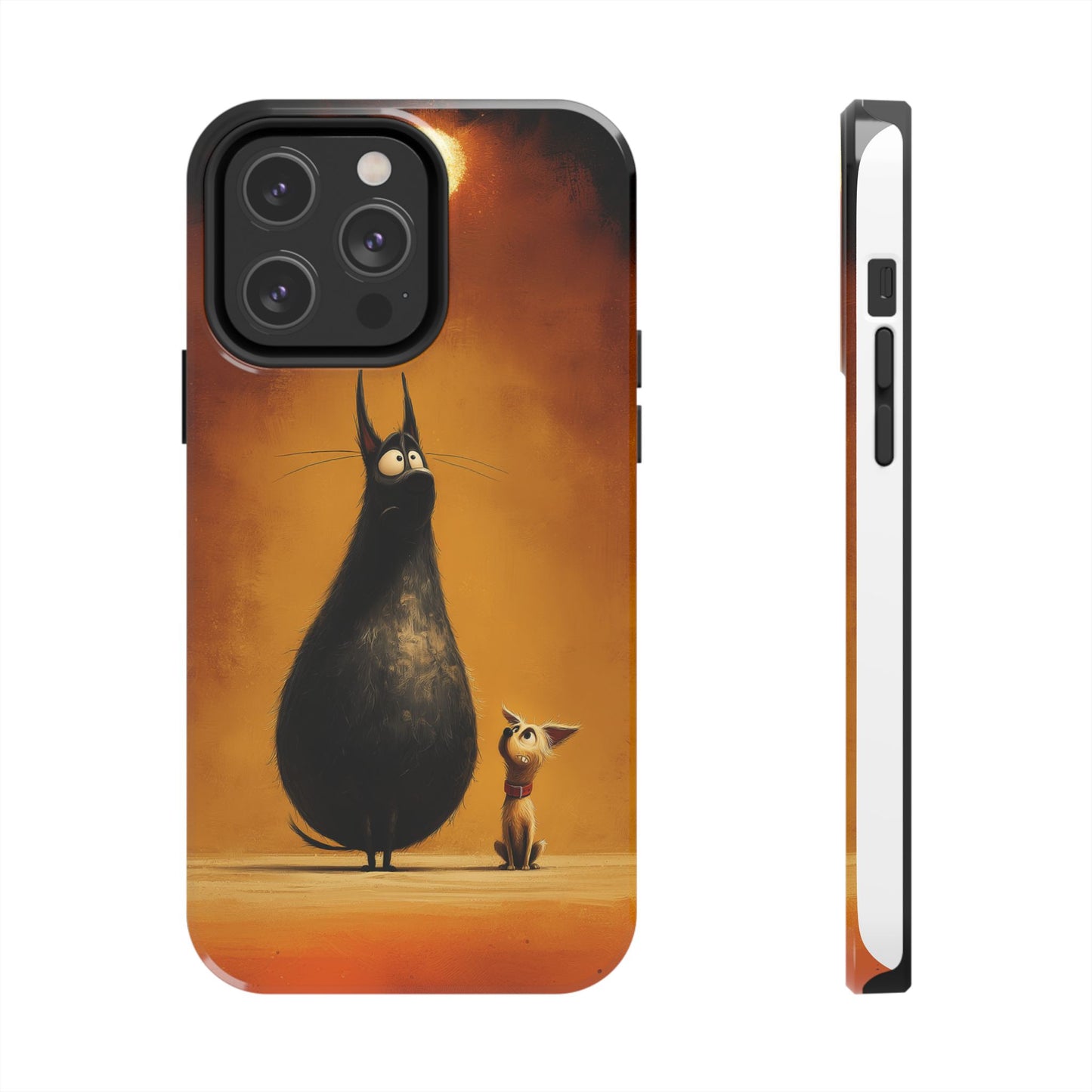 Whimsical Tough Phone Cases - Cat & Dog Design