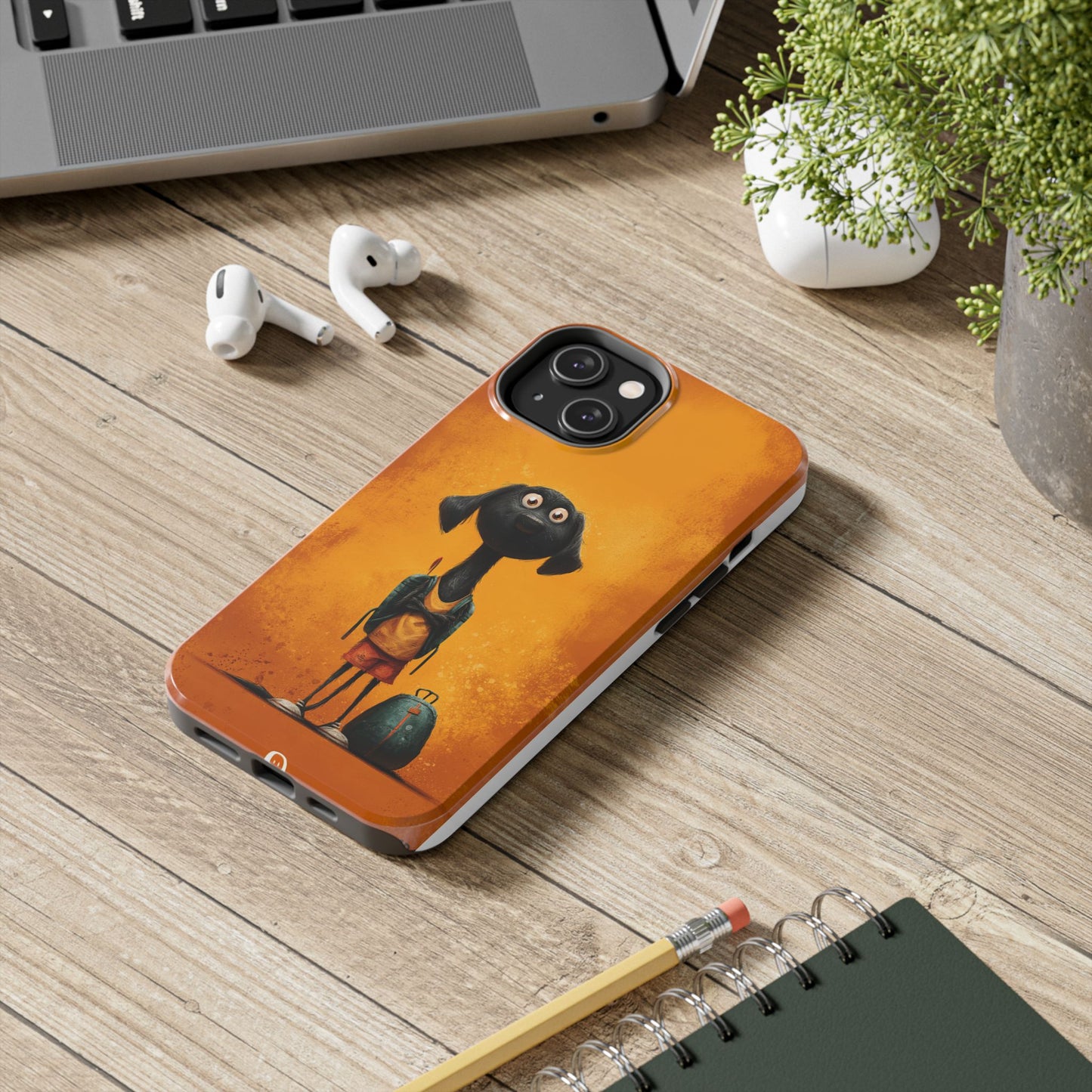 Cute Dog Art Tough Phone Case for Animal Lovers
