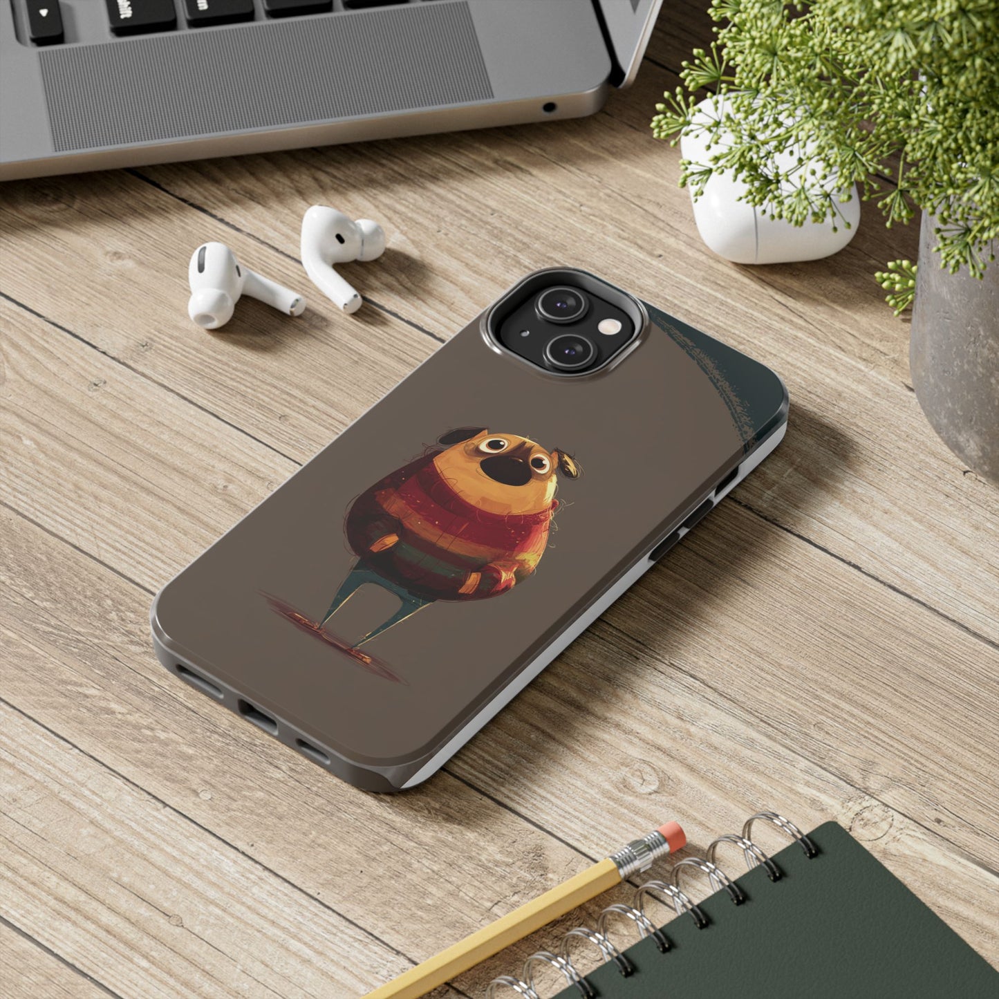 Cute Pug Tough Phone Case - Durable & Stylish Protection for Pet Lovers