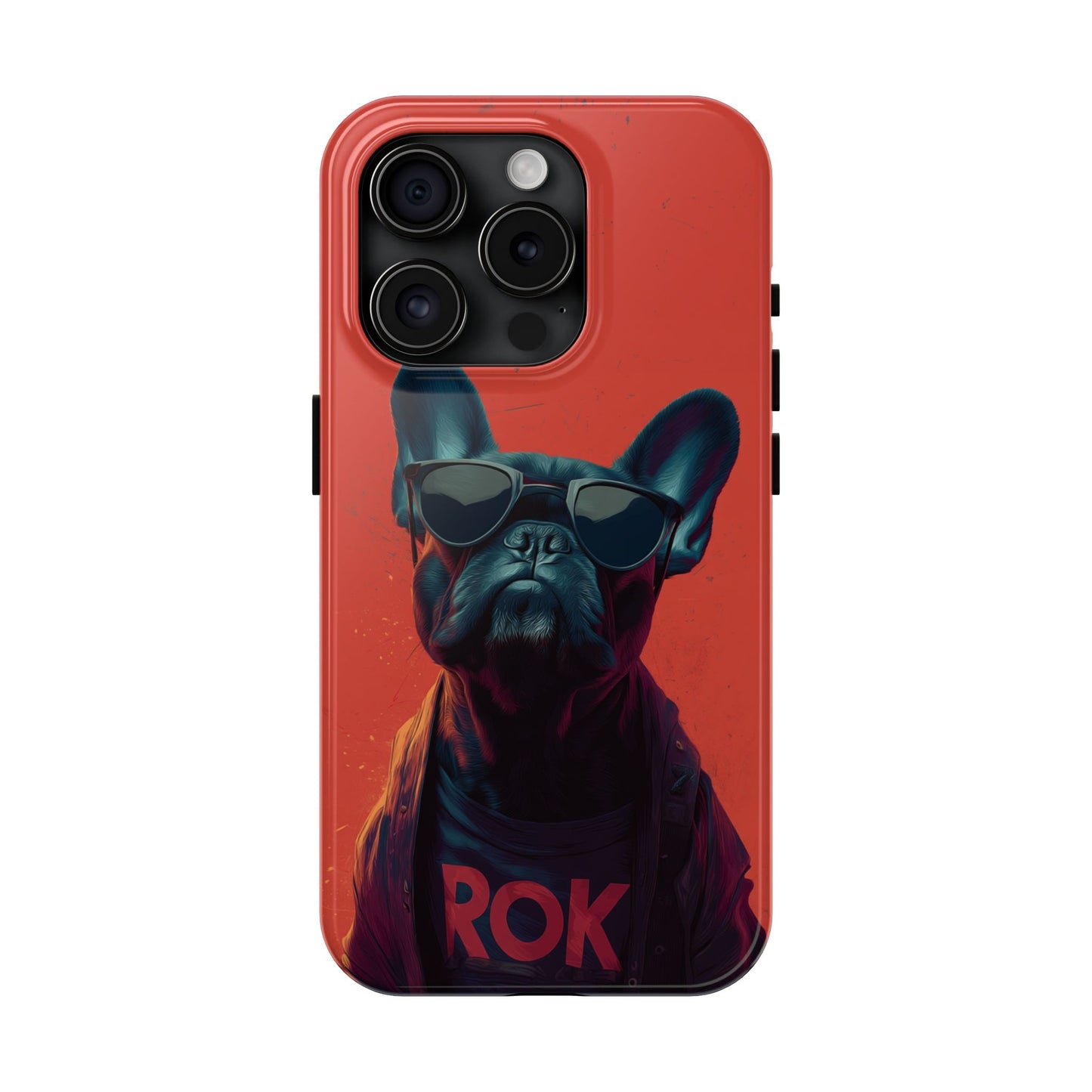 Rockin’ Dogs Tough Phone Case - Playful Guitarist & Cool Bulldog for Pet Lovers
