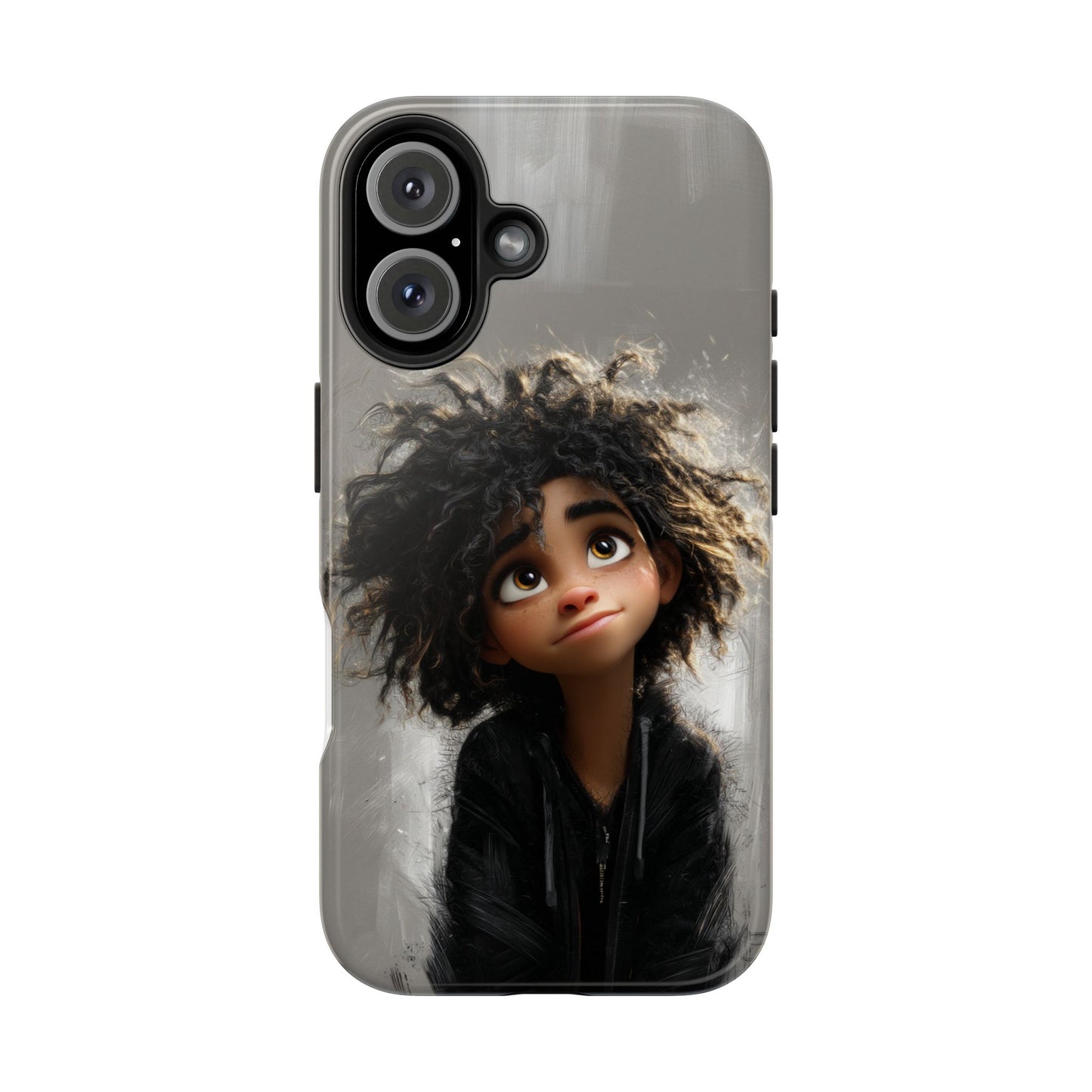Artistic Tough Phone Case - Unique Character Design for Creative Souls