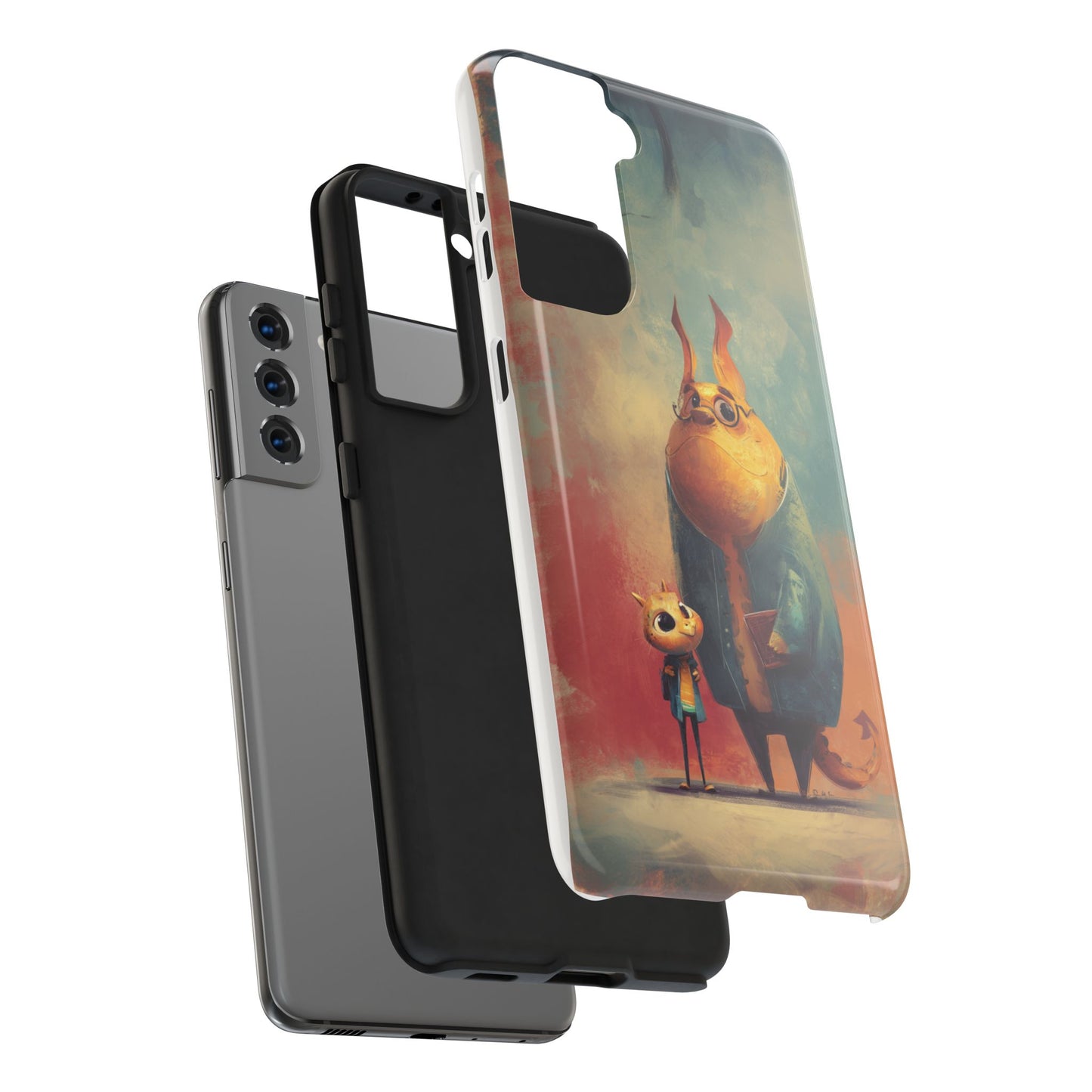 Animal Art Tough Phone Cases, Cute Character Phone Protector, Unique Cartoon Phone Cover, Fun Gift for Kids, Birthday or Holiday Present