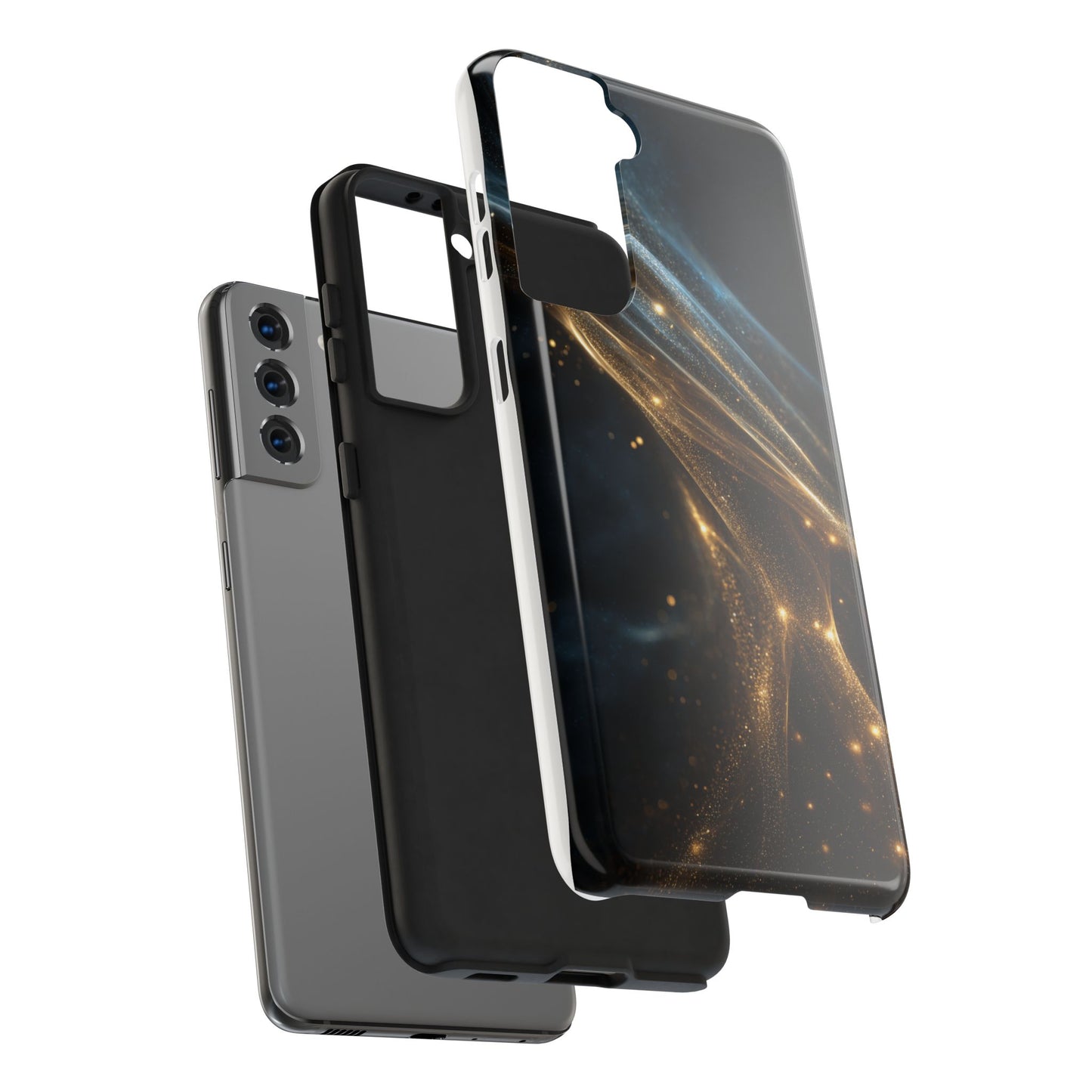 Stunning Gold Swirl Tough Phone Case - Stylish Protection with Elegance