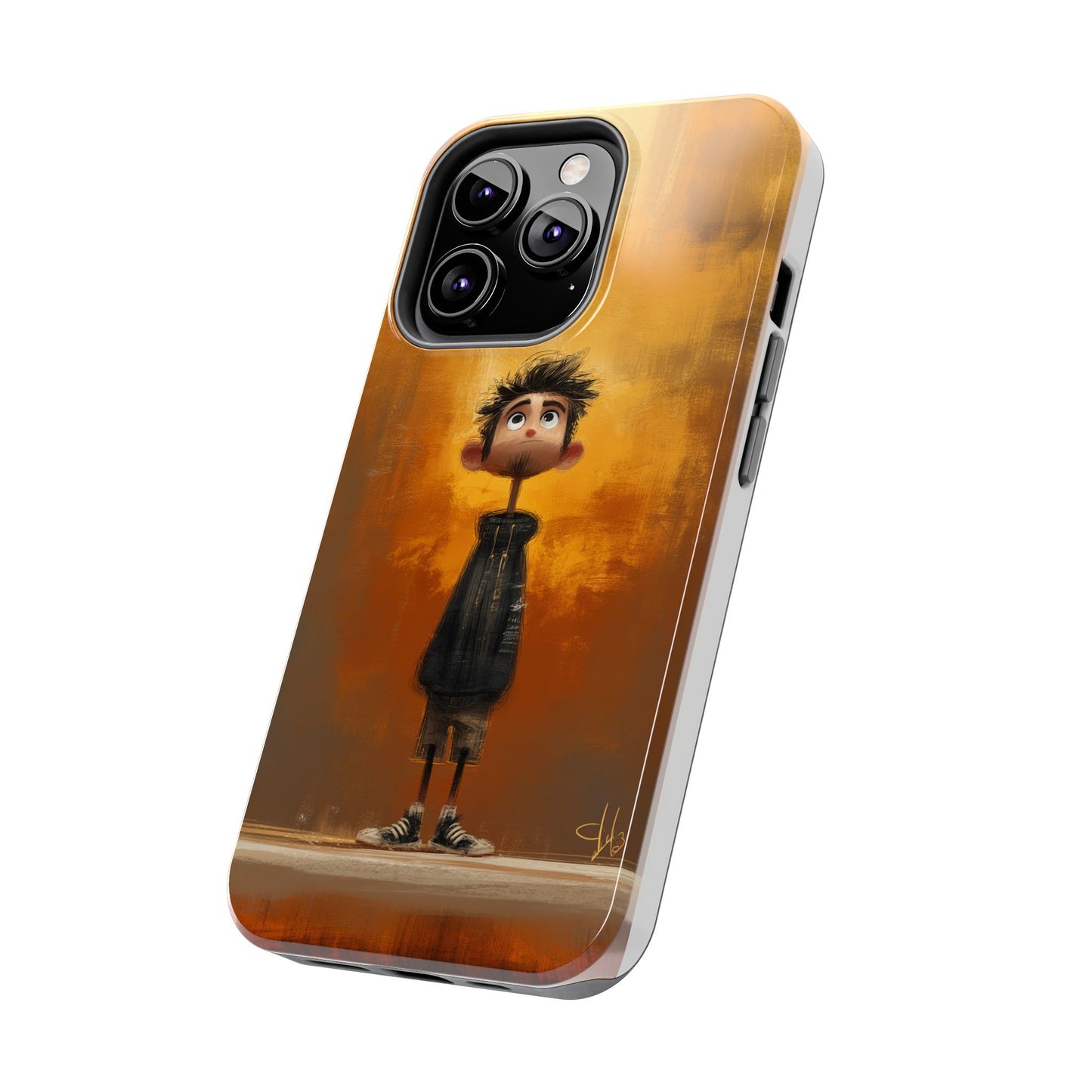 Unique Tough Phone Cases with Artistic Boy Design - Perfect for Kids and Teens