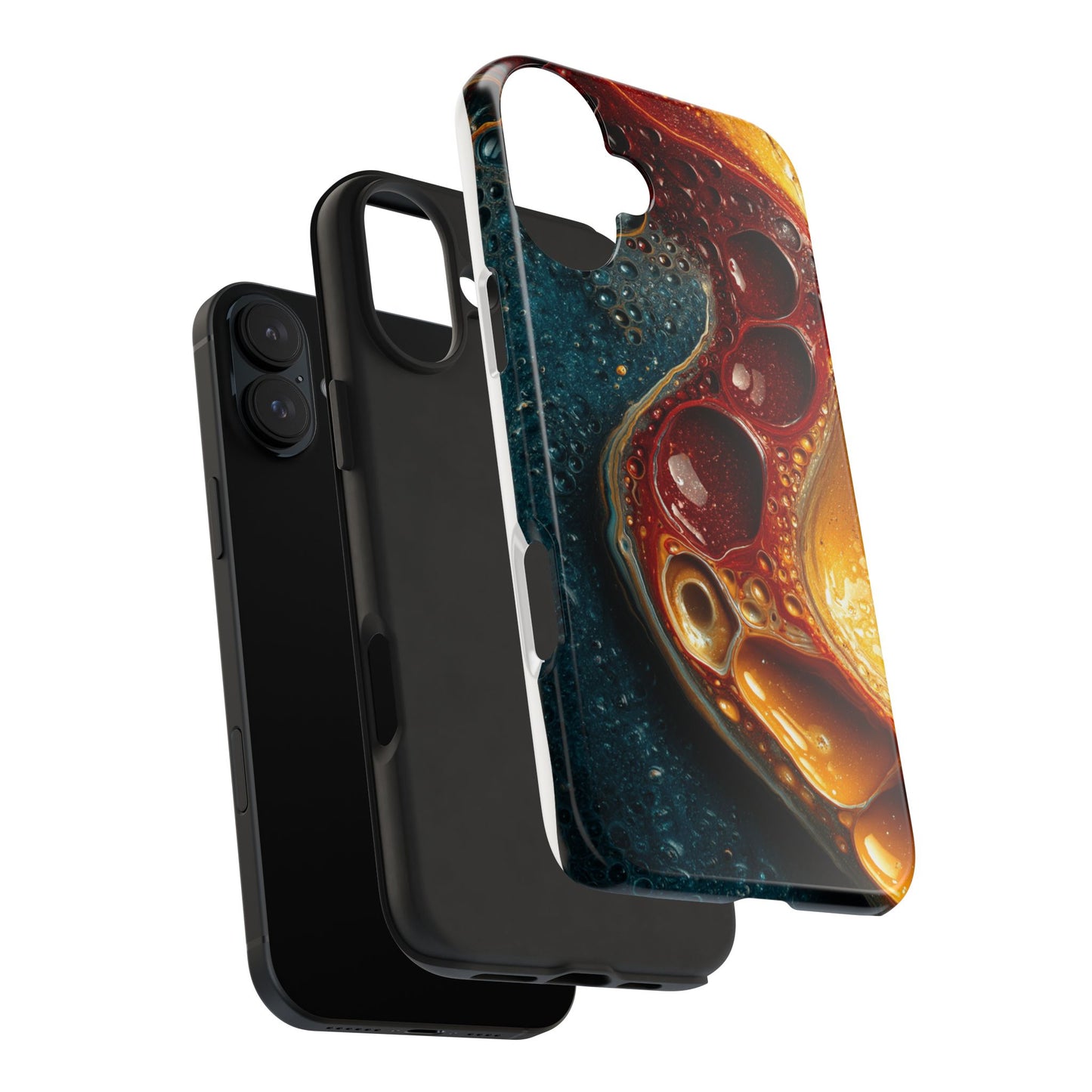 Artistic Tough Phone Case - Vibrant Fluid Design