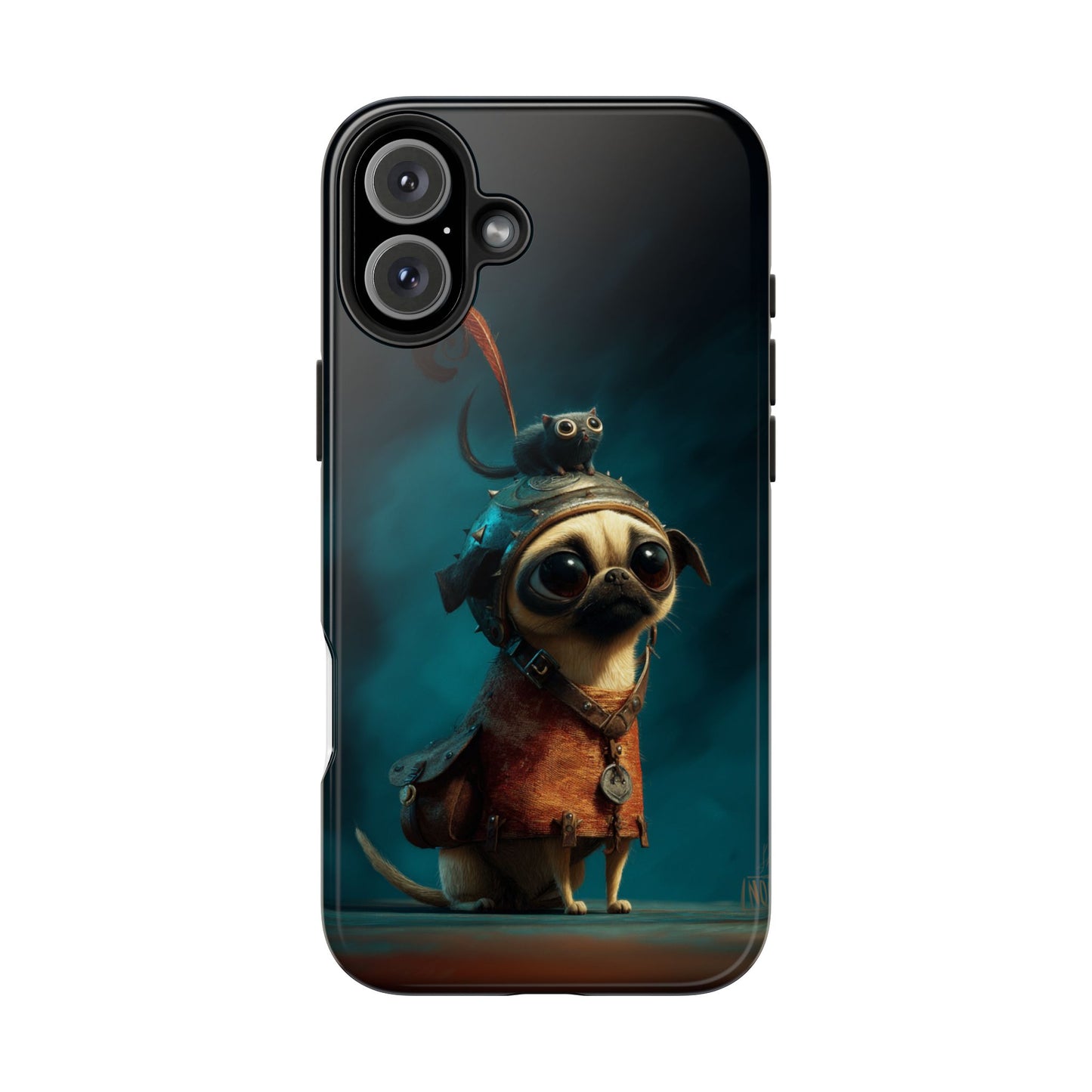 Cute Pug Adventure Tough Phone Case - Durable Protection for Pet Lovers