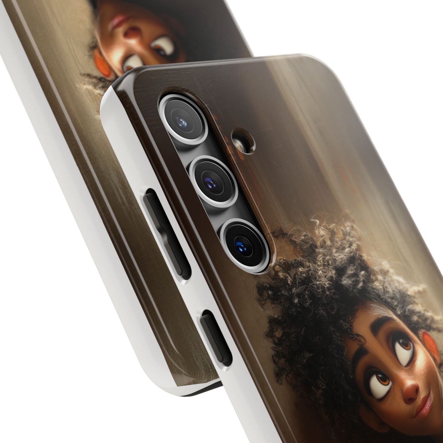 Stylish Tough Phone Case - Artistic Character Design for Teens