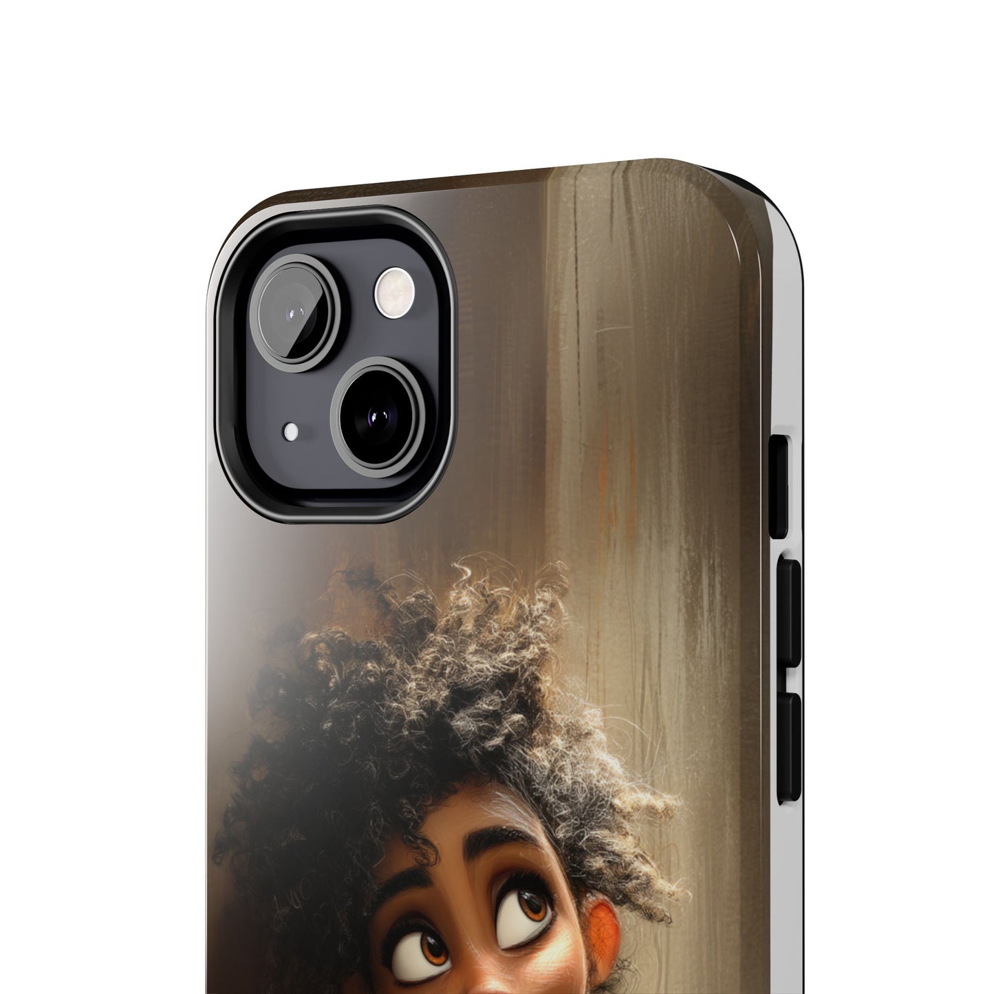 Stylish Tough Phone Case - Artistic Character Design for Teens