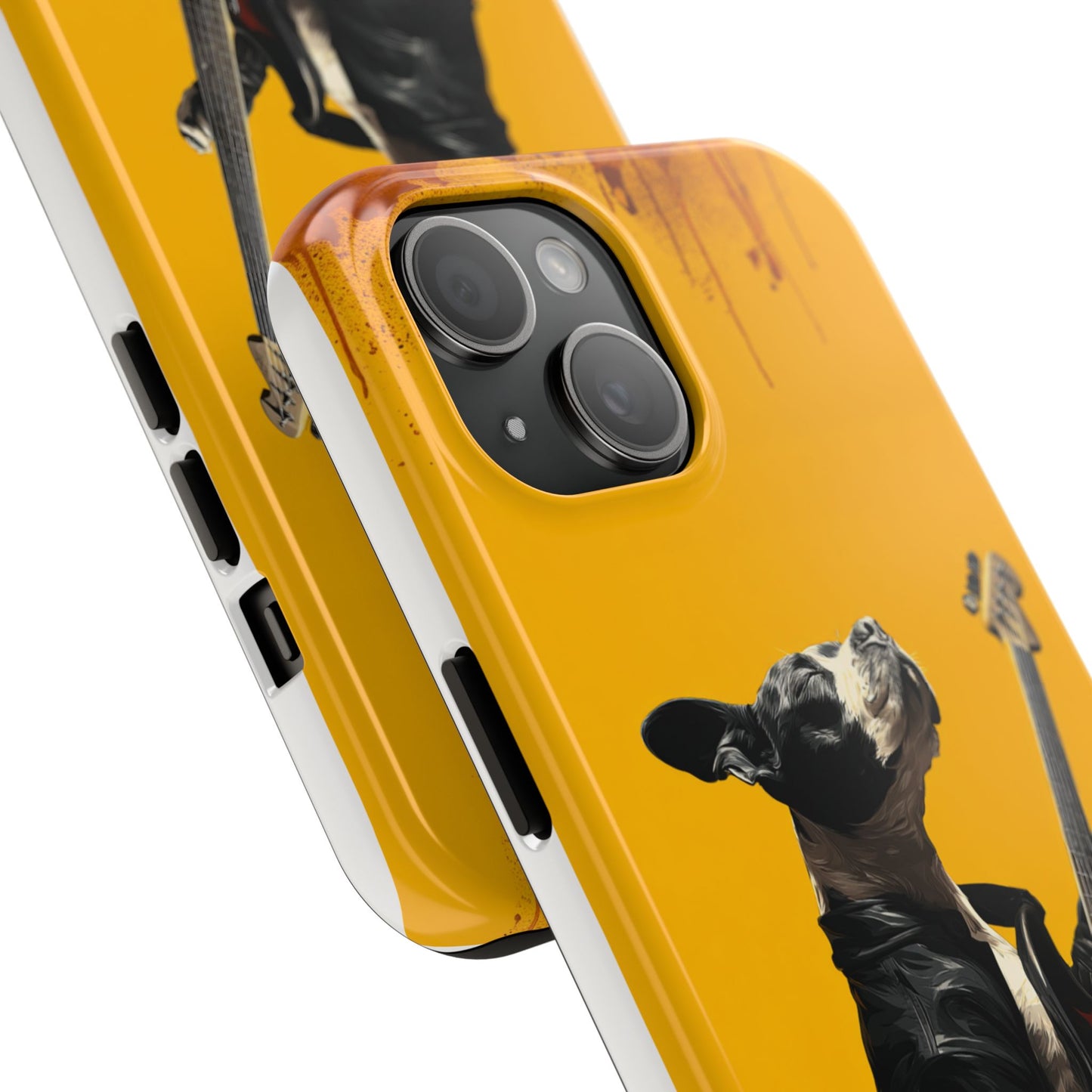 Rock Star Dog with Guitar Tough Phone Case – Wearable Art for Pet & Music Enthusiasts