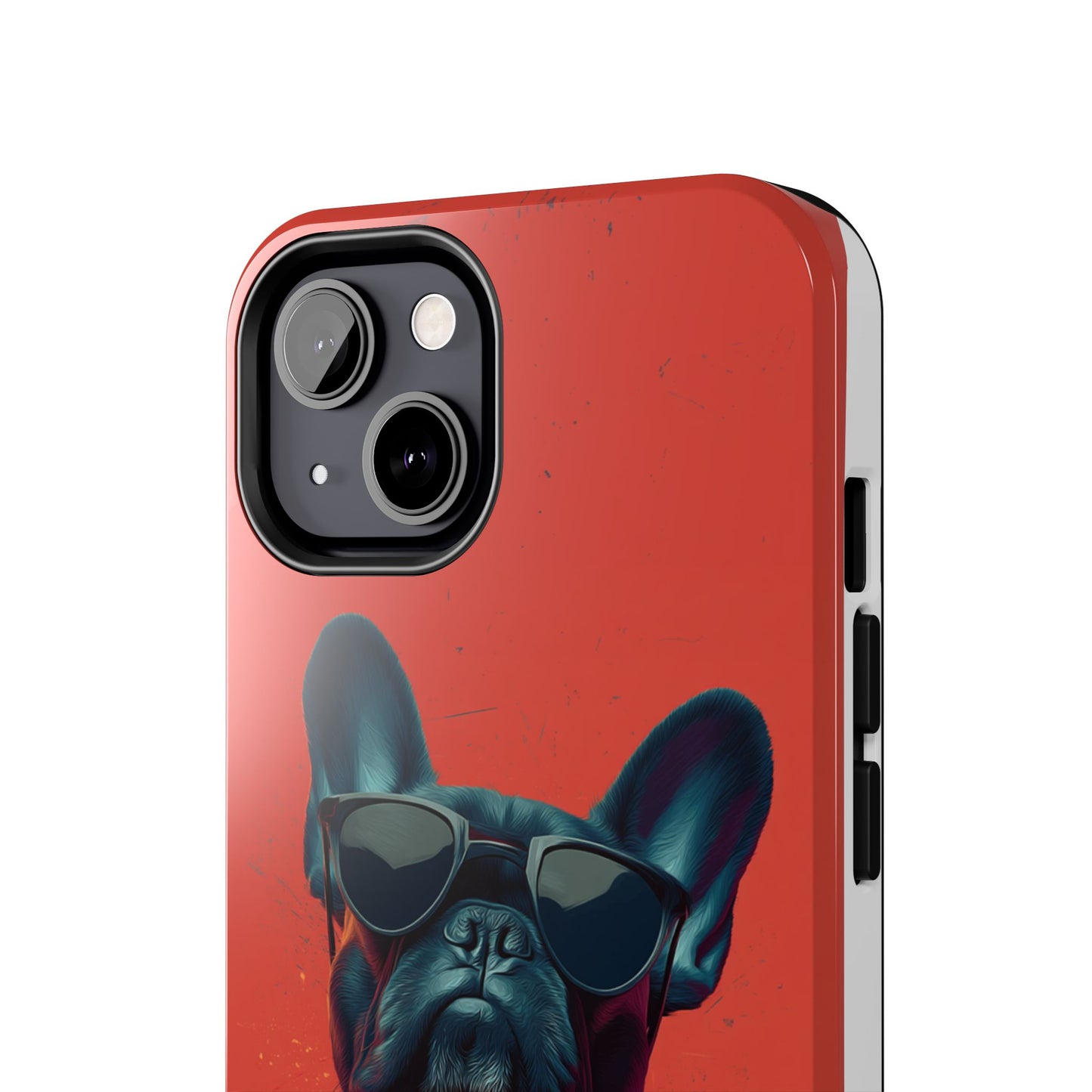 Rockin’ Dogs Tough Phone Case - Playful Guitarist & Cool Bulldog for Pet Lovers