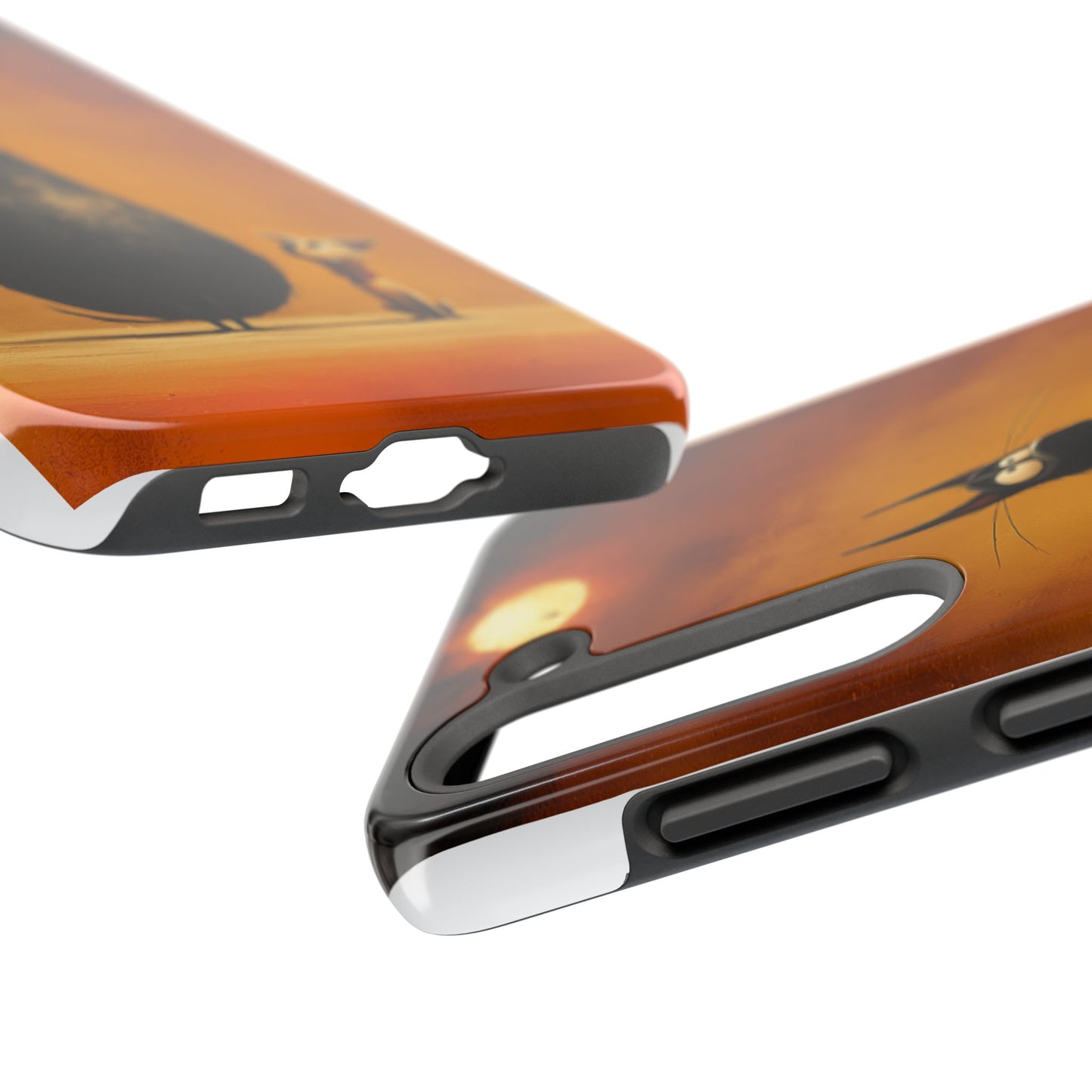 Whimsical Tough Phone Cases - Cat & Dog Design