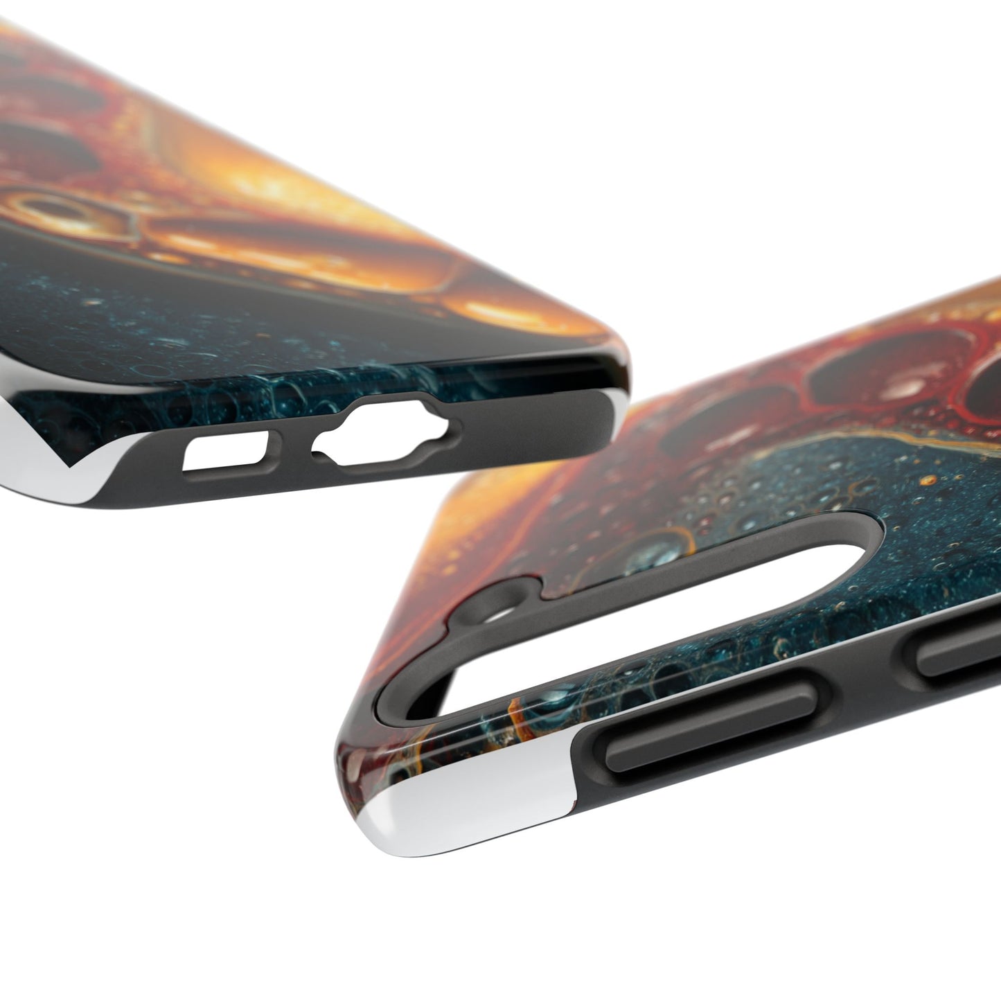 Artistic Tough Phone Case - Vibrant Fluid Design