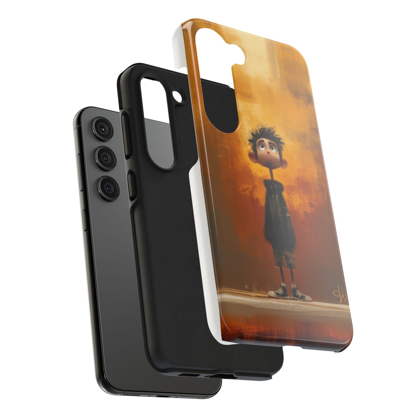 Unique Tough Phone Cases with Artistic Boy Design - Perfect for Kids and Teens