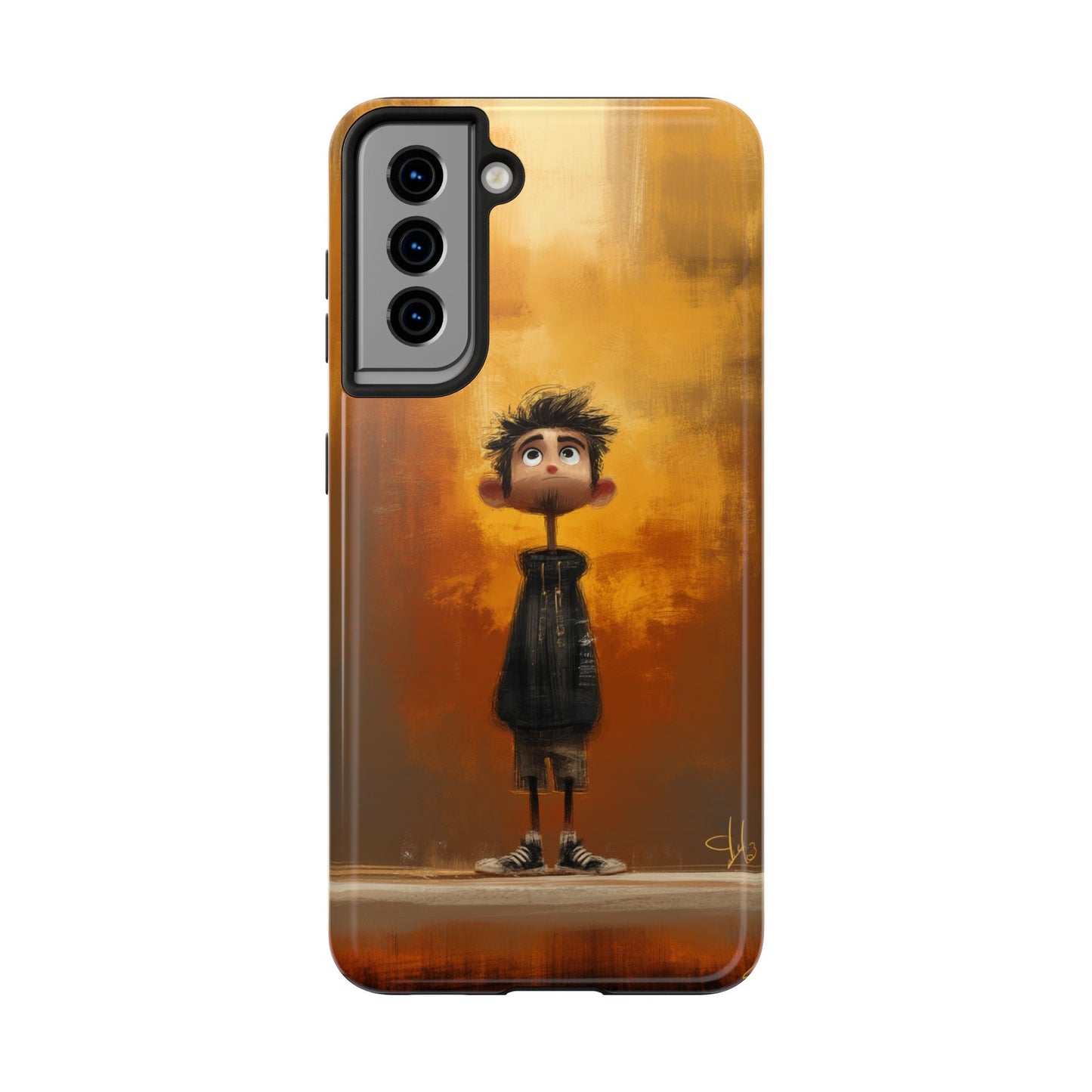 Unique Tough Phone Cases with Artistic Boy Design - Perfect for Kids and Teens