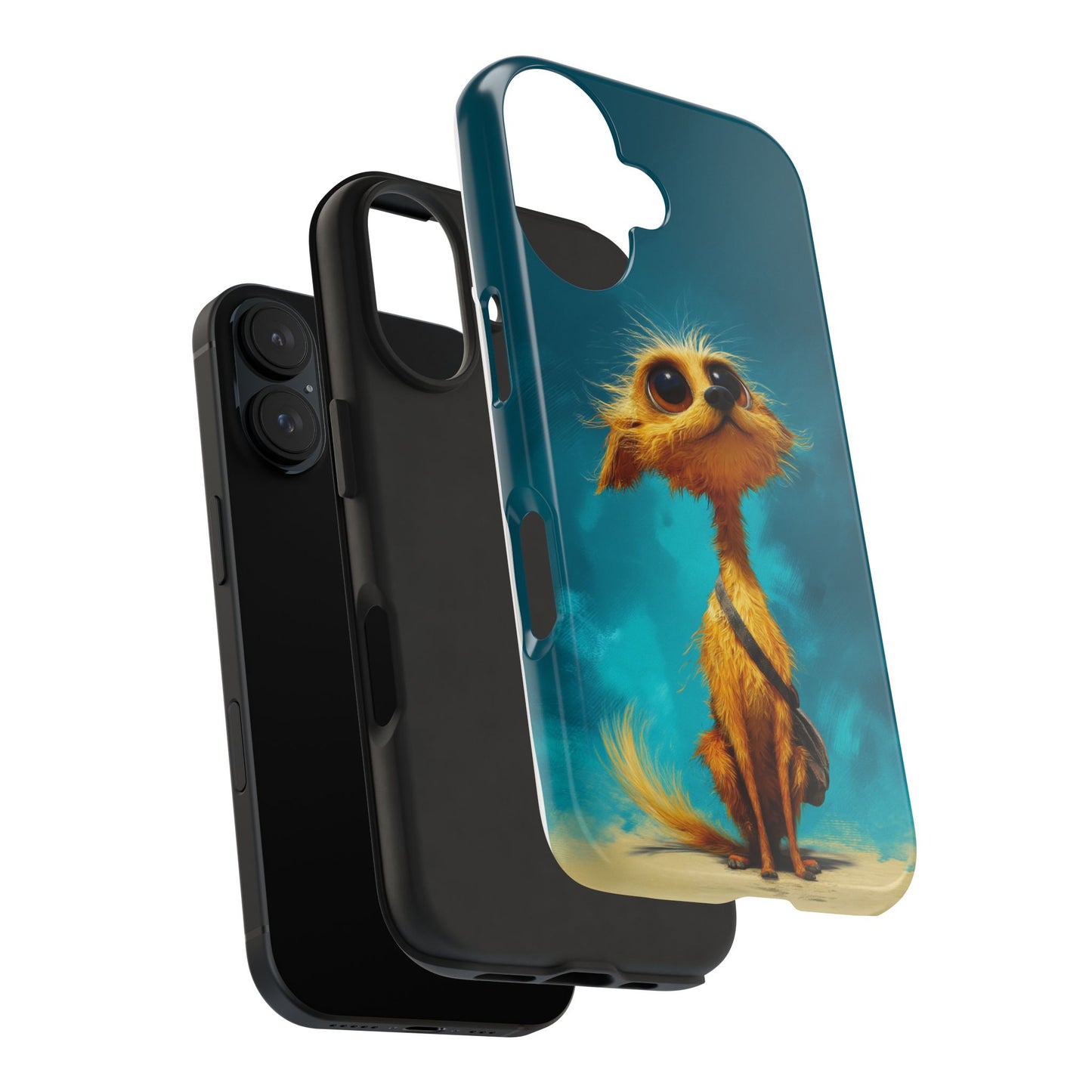 Whimsical Dog Art Tough Phone Case - Durable and Stylish Protection for Pet Lovers