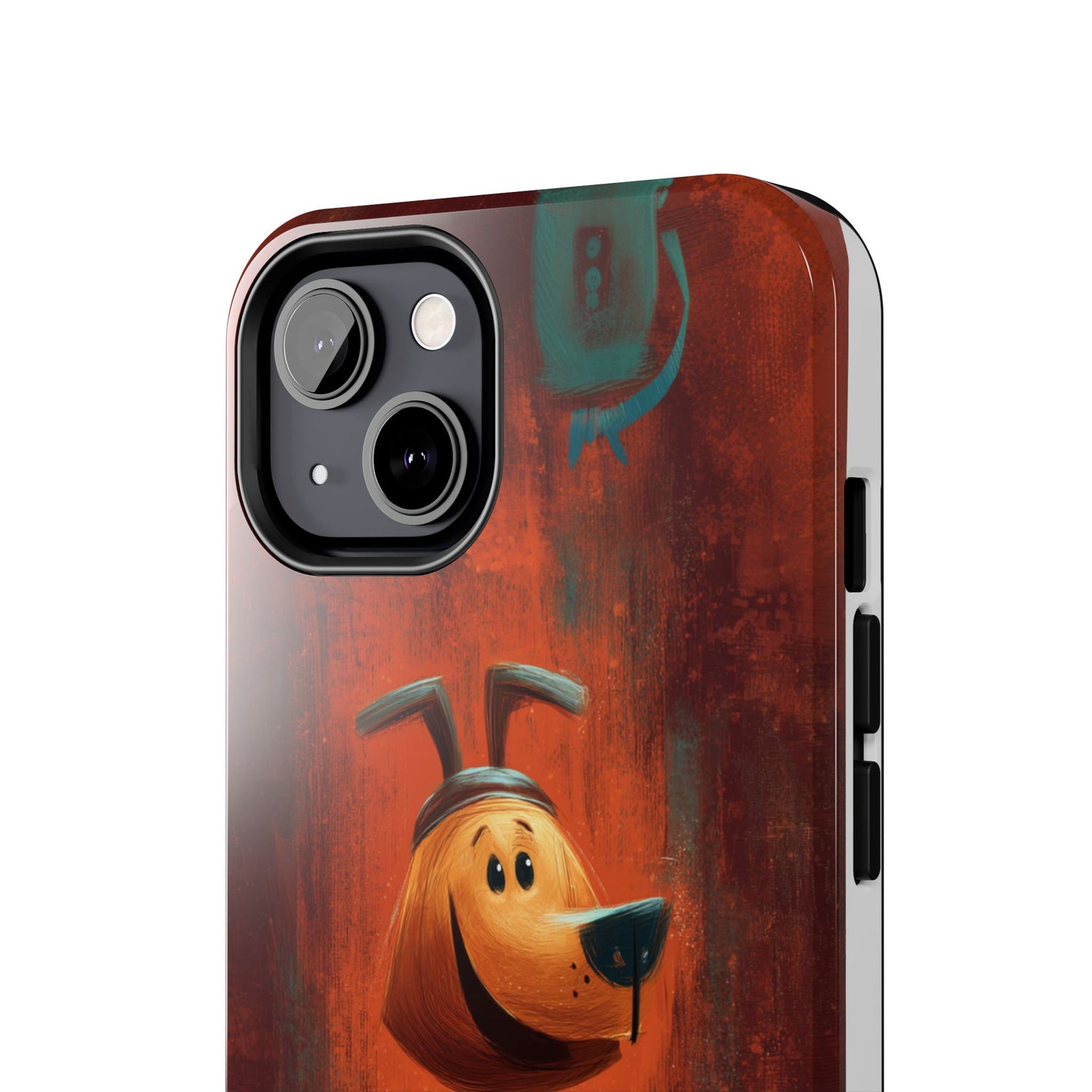 Playful Dog Art Tough Phone Case - Perfect for Pet Lovers