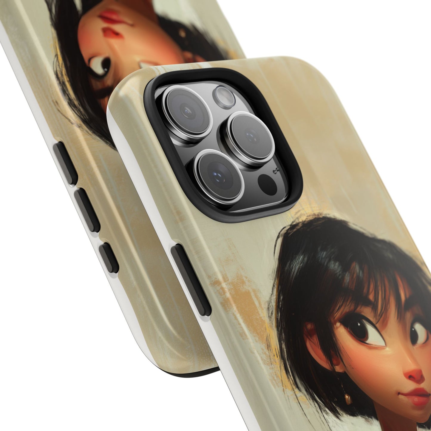Artistic Tough Phone Case - Cute Character Design for Kids and Teens