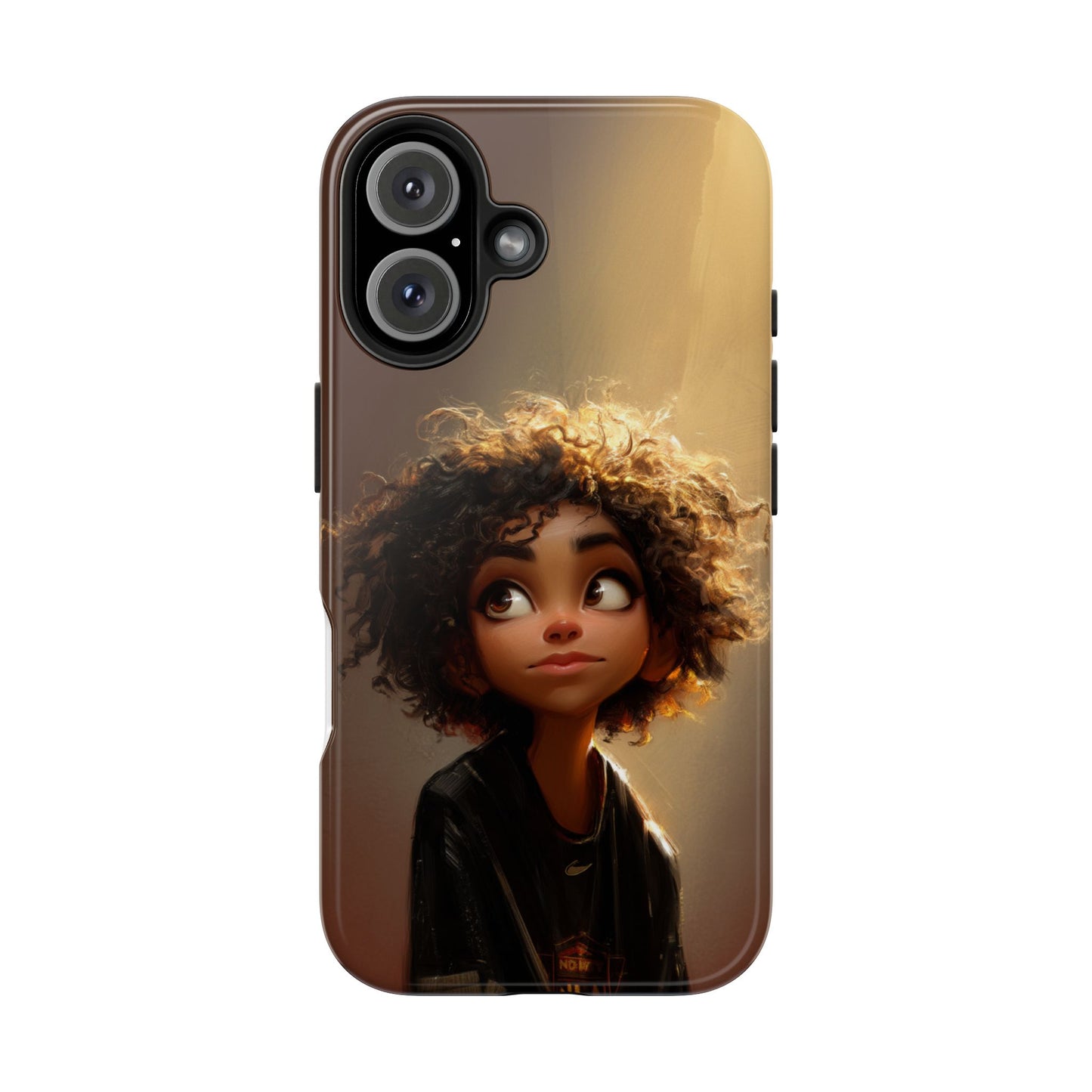 Artistic Tough Phone Case with Whimsical Character Design