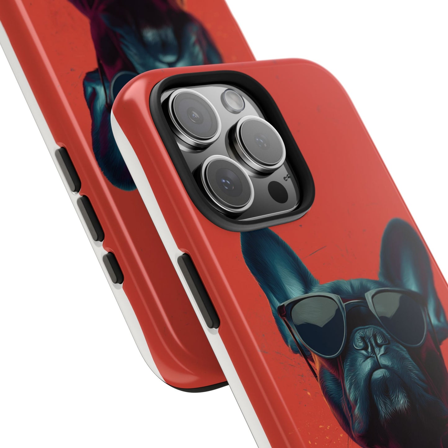 Rockin’ Dogs Tough Phone Case - Playful Guitarist & Cool Bulldog for Pet Lovers