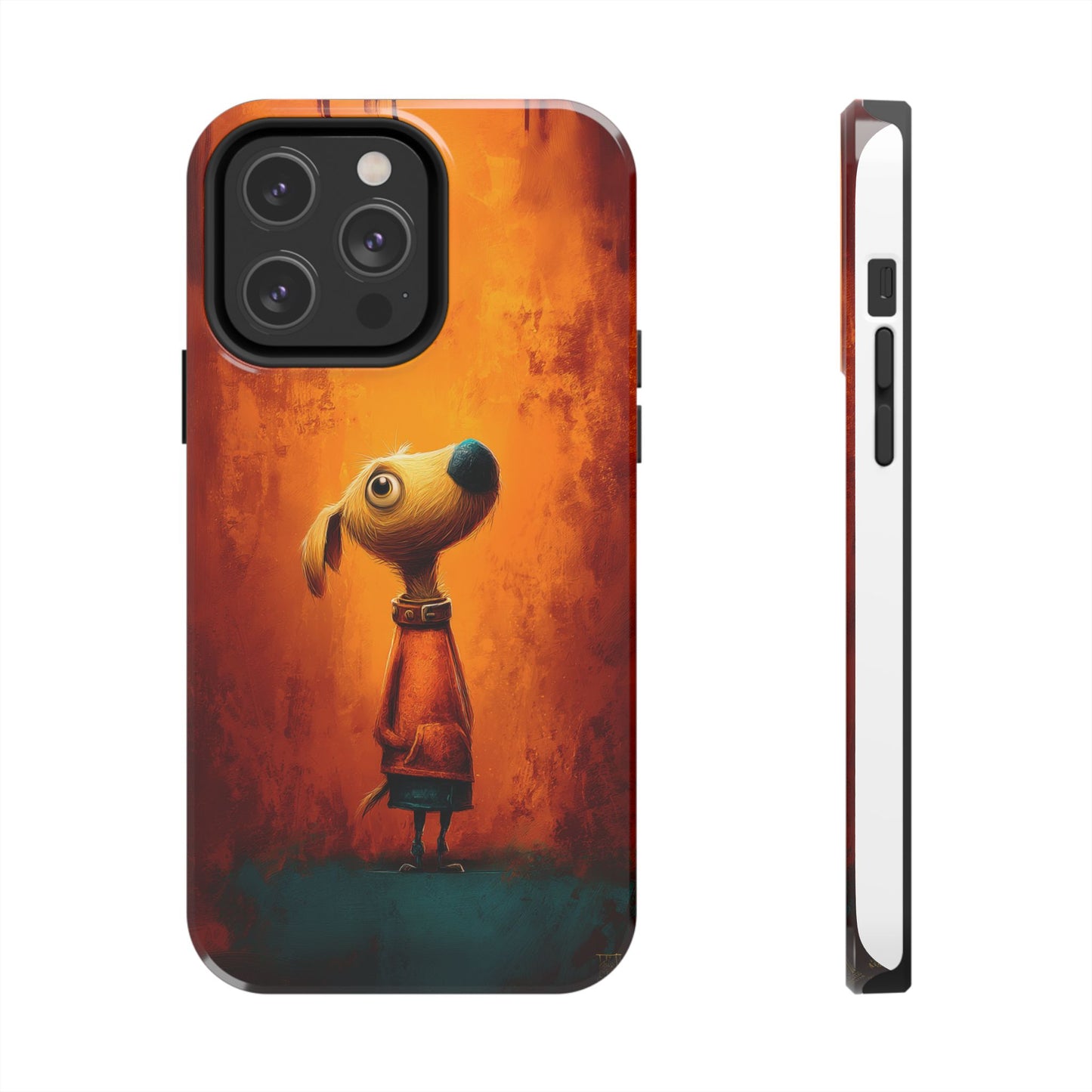 Whimsical Dog Art Tough Phone Case - Durable & Stylish Pet Lover Accessory