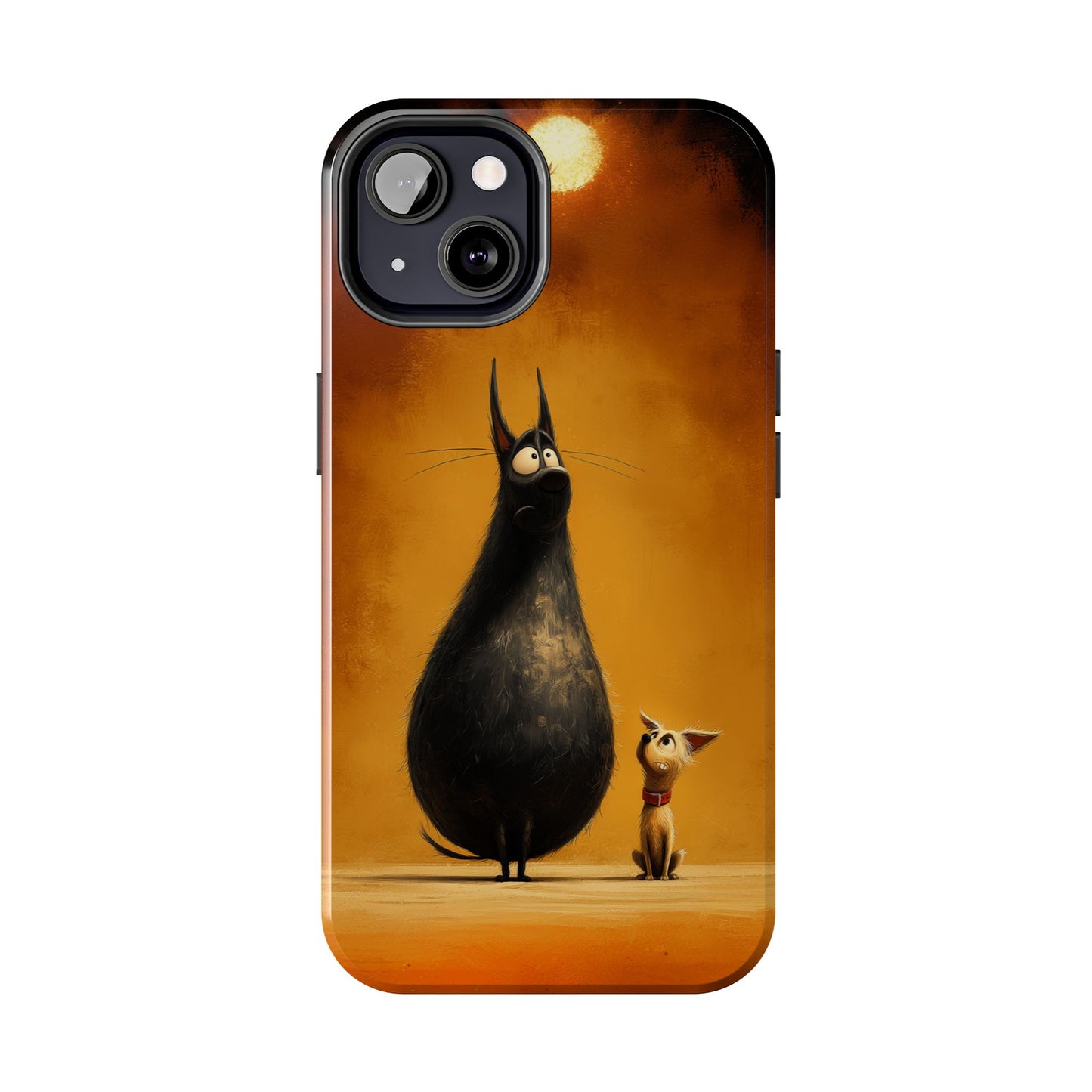 Whimsical Tough Phone Cases - Cat & Dog Design