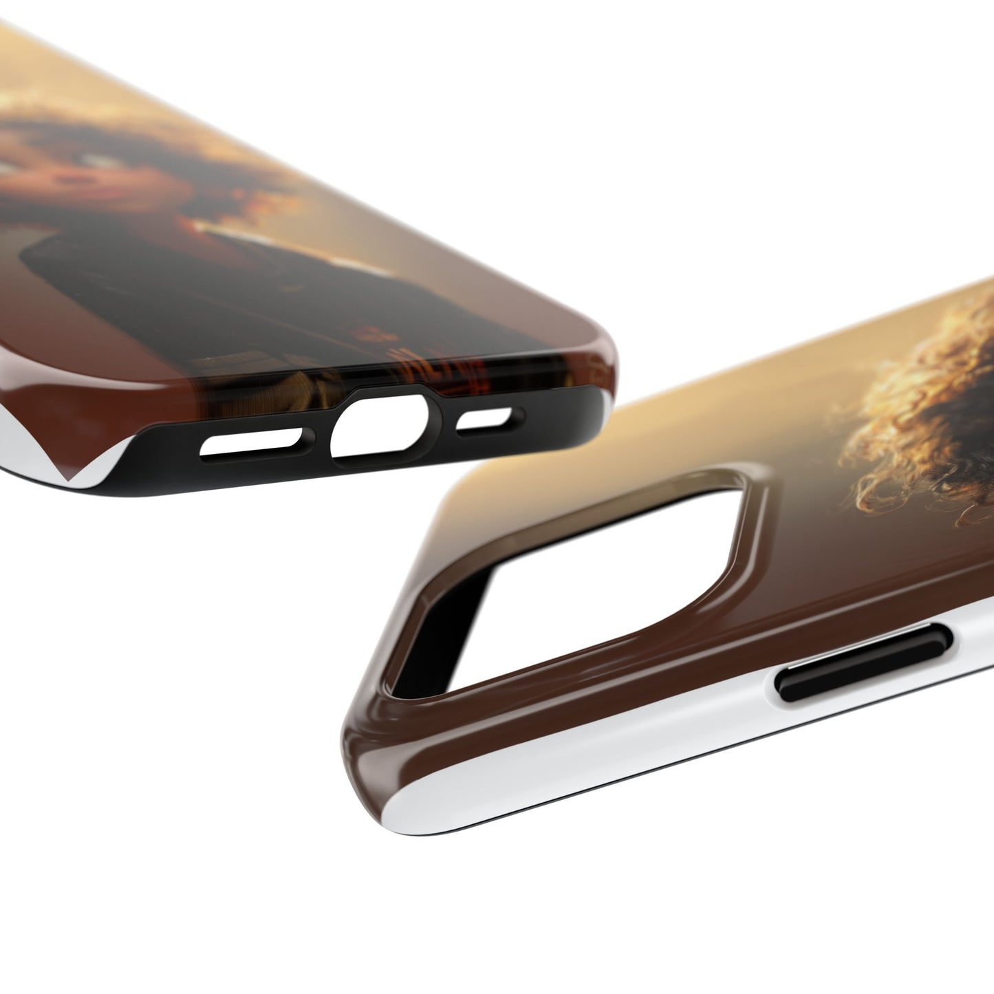 Artistic Tough Phone Case with Whimsical Character Design