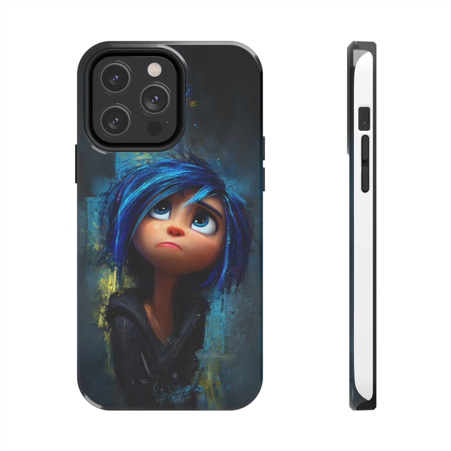 Unique Artsy Tough Phone Case – Emotional Abstract Design for Creative Souls
