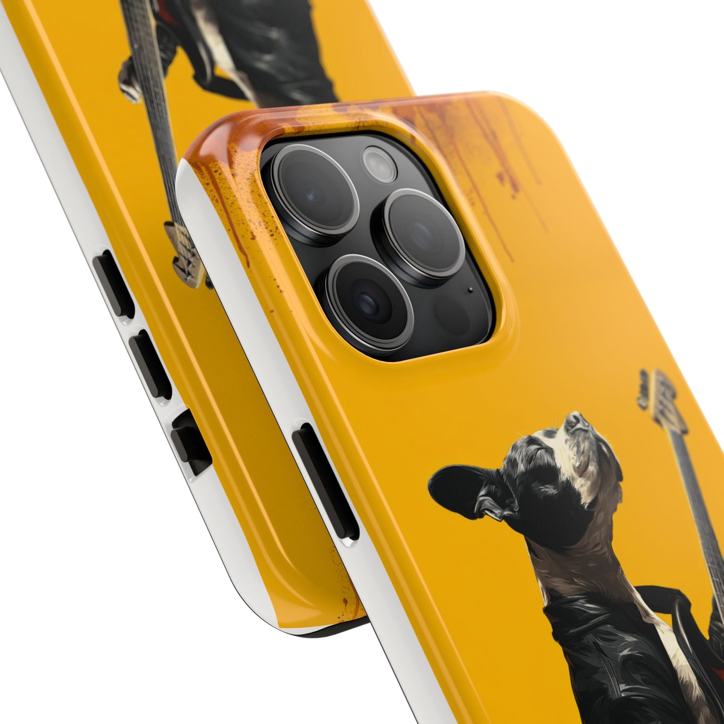 Rock Star Dog with Guitar Tough Phone Case – Wearable Art for Pet & Music Enthusiasts