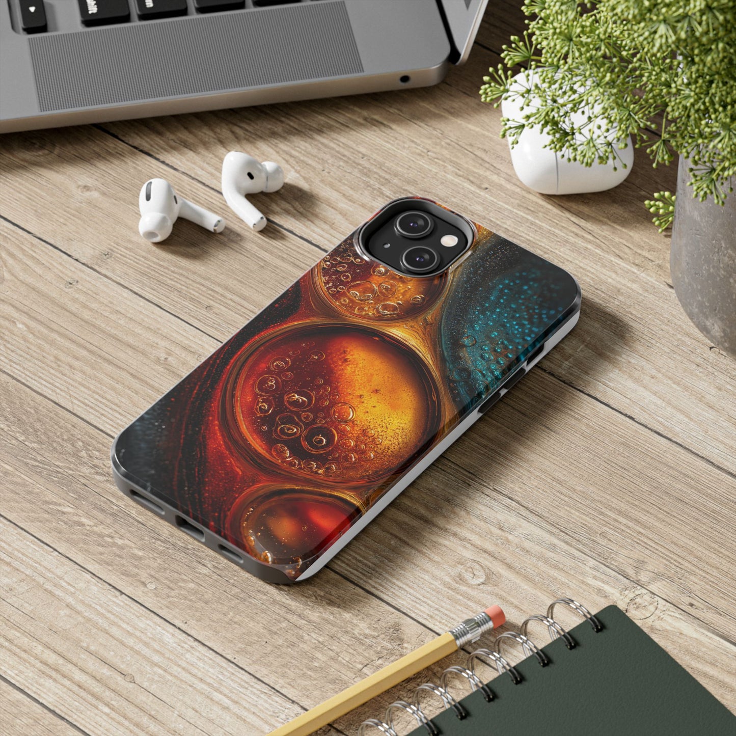 Vibrant Abstract Tough Phone Case – Bubble Design for Ultimate Protection