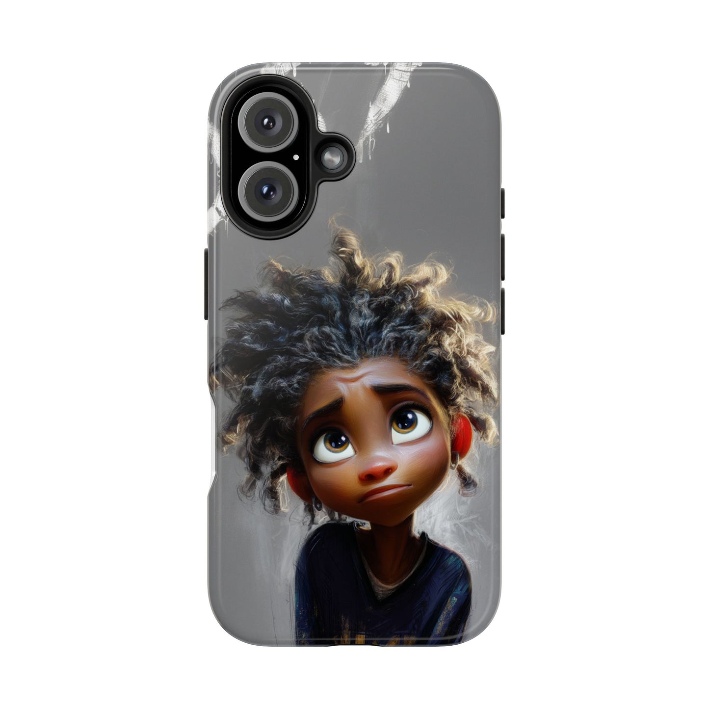 Whimsical Tough Phone Case - Artistic Design for Kids and Tweens