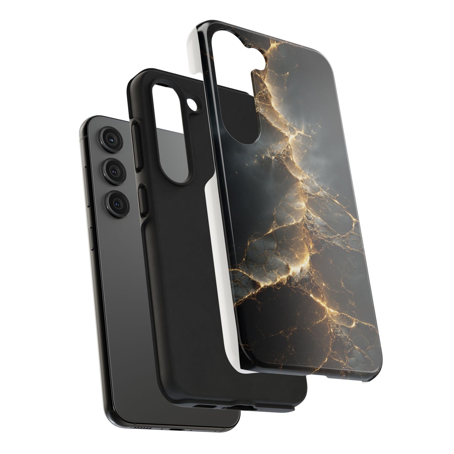 Majestic Marble Phone Case - Tough Protective Cover with Gold Veins