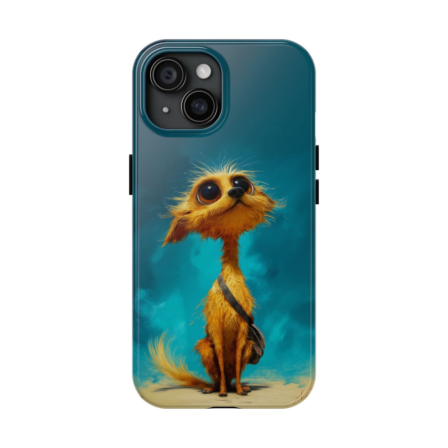 Whimsical Dog Art Tough Phone Case - Durable and Stylish Protection for Pet Lovers