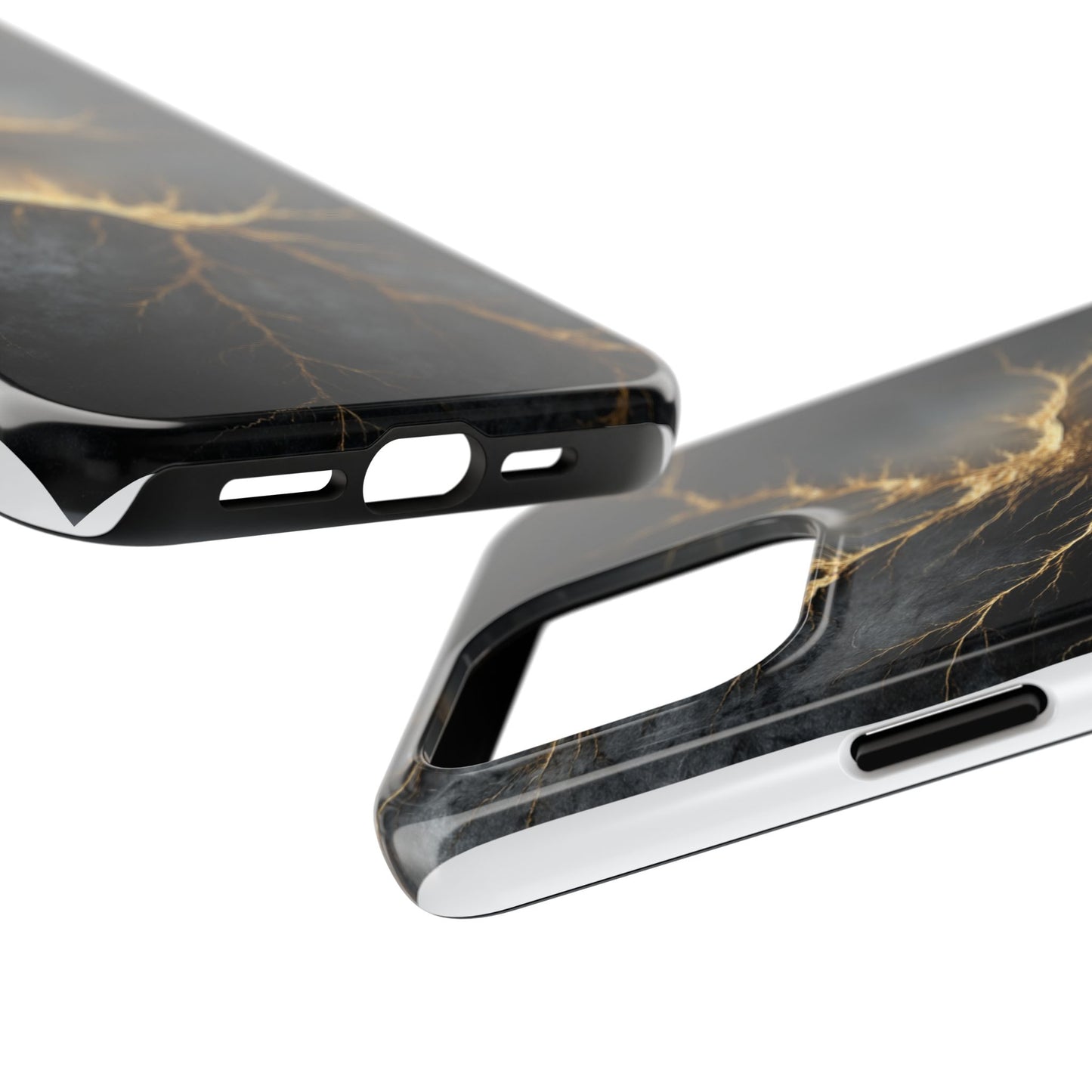 Electric Lightning Tough Phone Case - Durable Protection with Striking Design