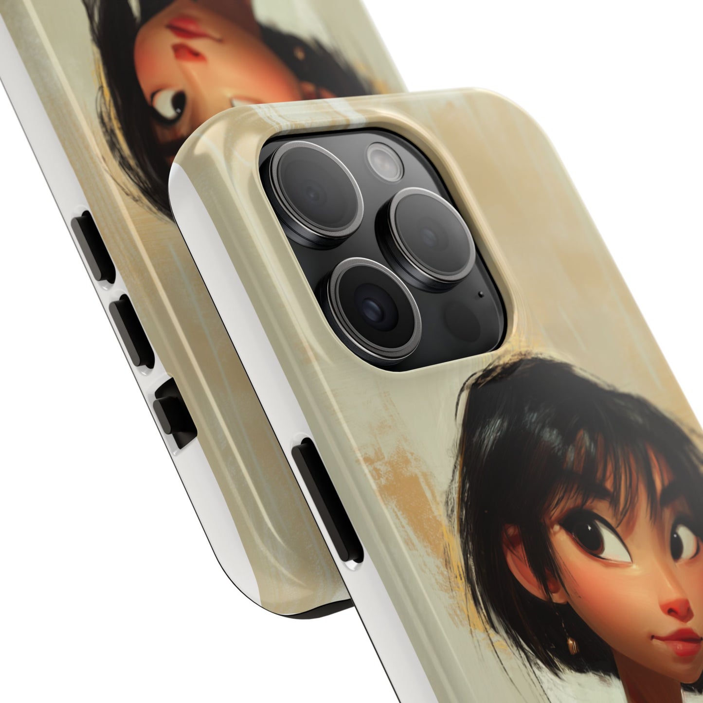 Artistic Tough Phone Case - Cute Character Design for Kids and Teens