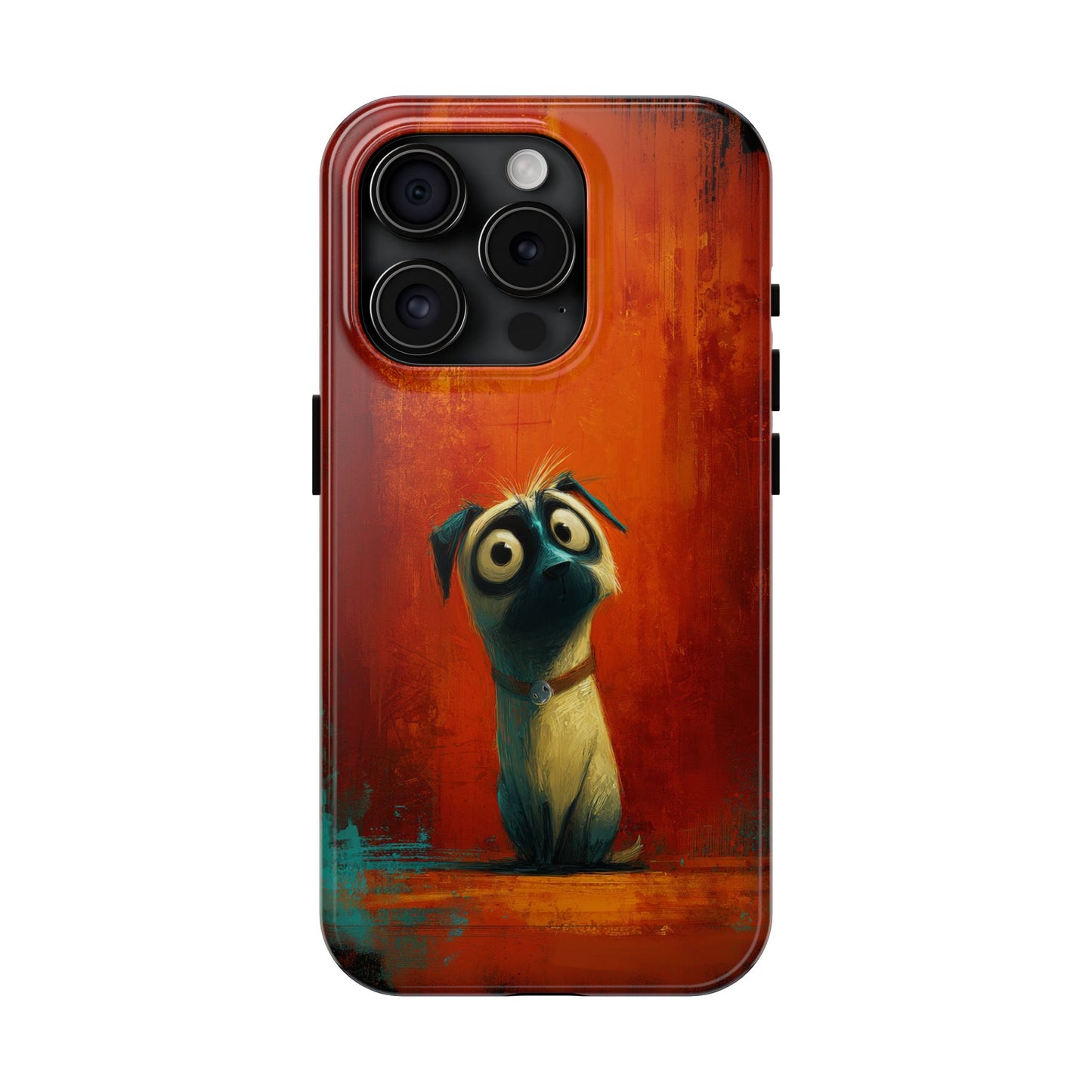 Whimsical Dog Art Tough Phone Case - Durable Protection for Pet Lovers