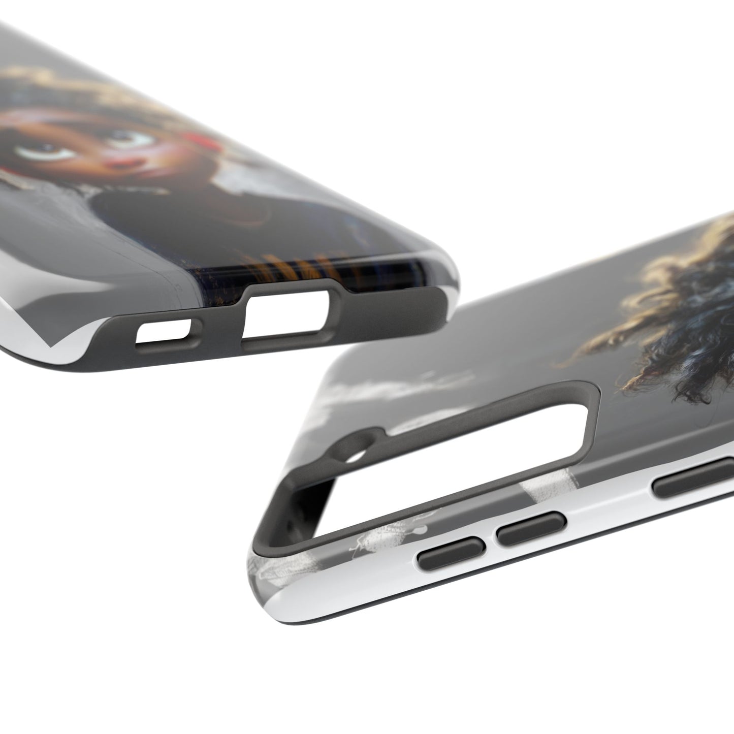 Whimsical Tough Phone Case - Artistic Design for Kids and Tweens